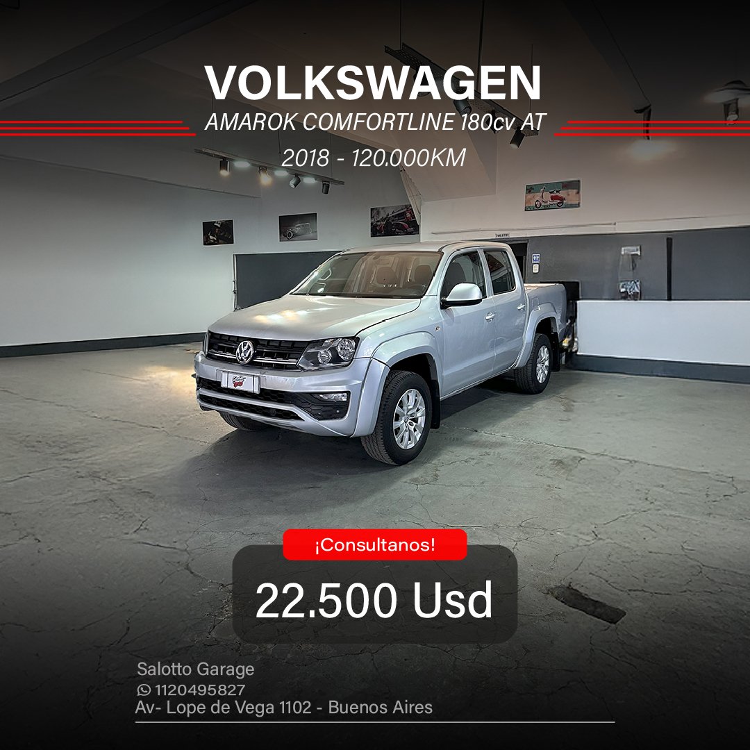 VOLKSWAGEN AMAROK COMFORTLINE 180CV AT 4X2