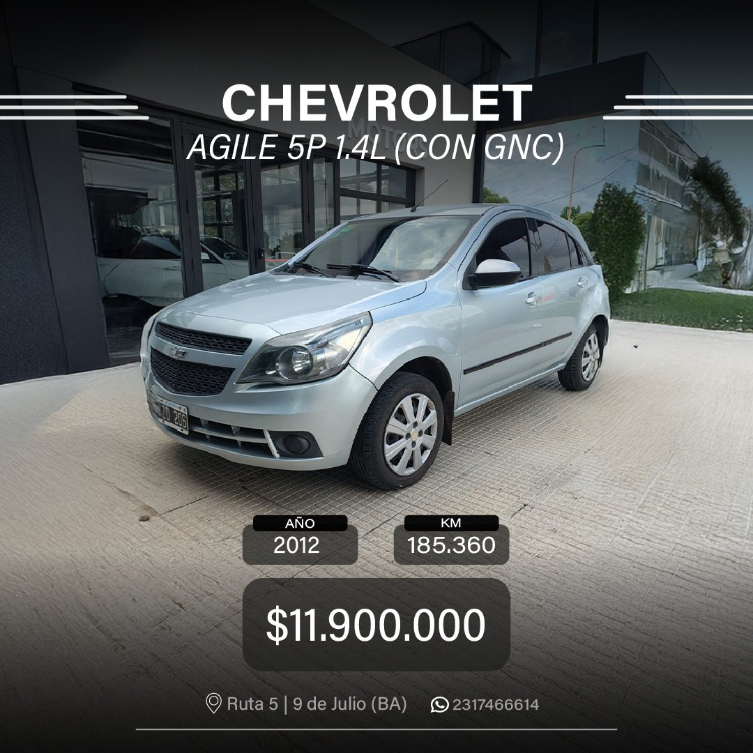 CHEVROLET AGILE 5P 1.4 LT C/GNC