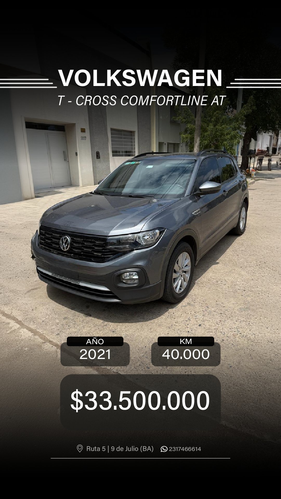 Miniatura 3 de VOLKSWAGEN T- CROSS COMFOTLINE 2021