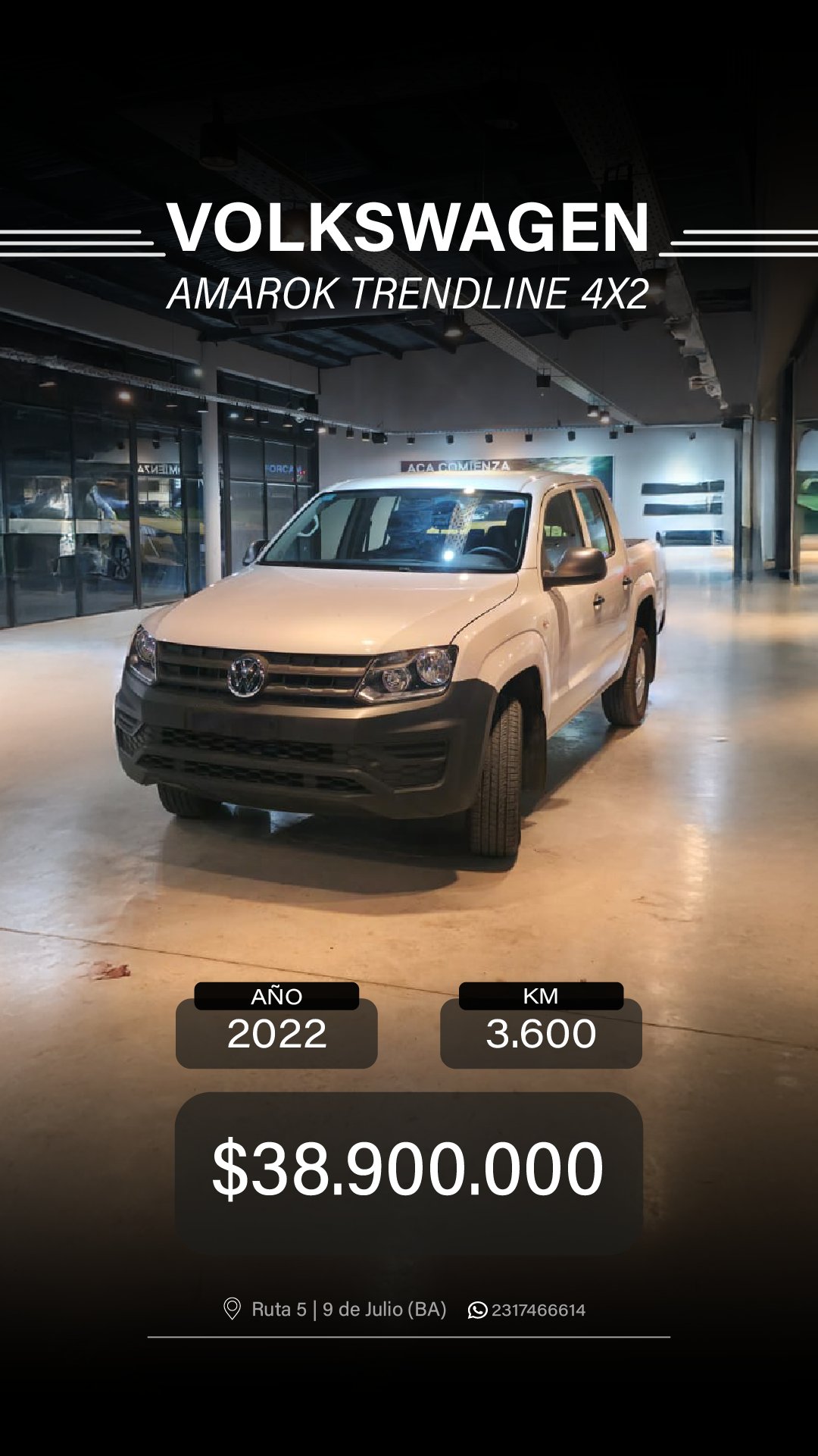 Miniatura 3 de VOLKSWAGEN AMAROK TRENDLINE 4X2 2022