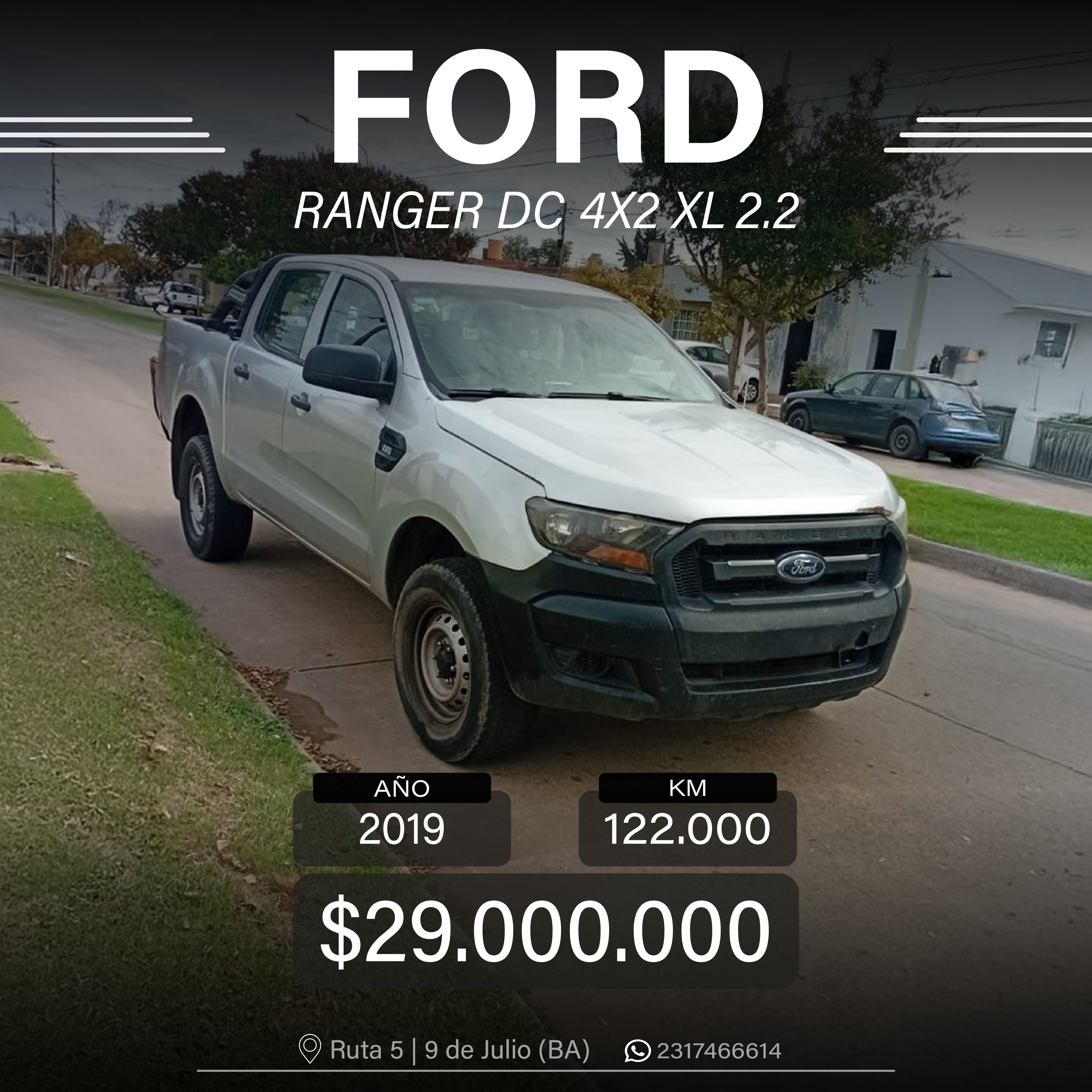 FORD RANGER DC 4X2 XL 2.2