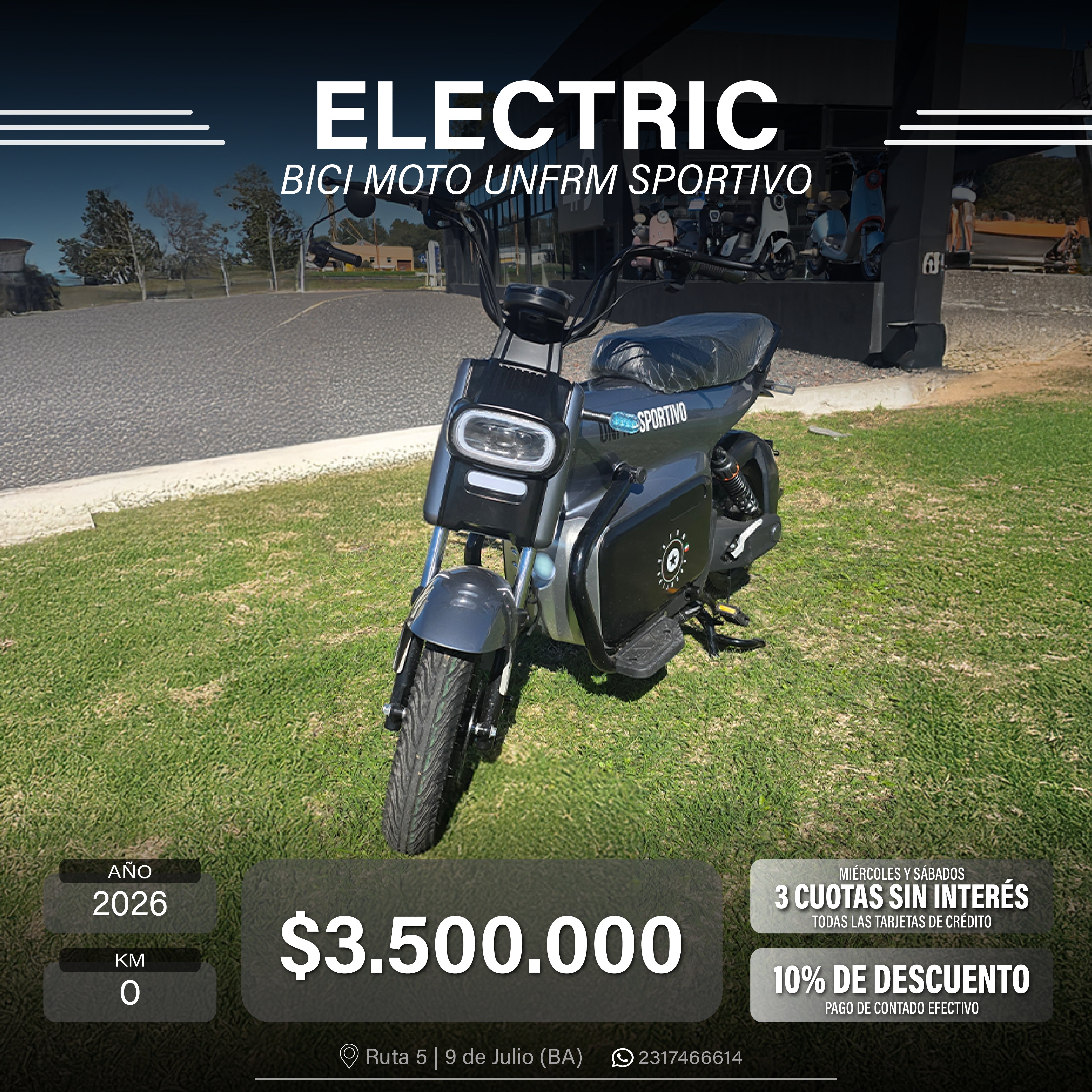 ELECTRIC BICI MOTO UNFRM SPORTIVO