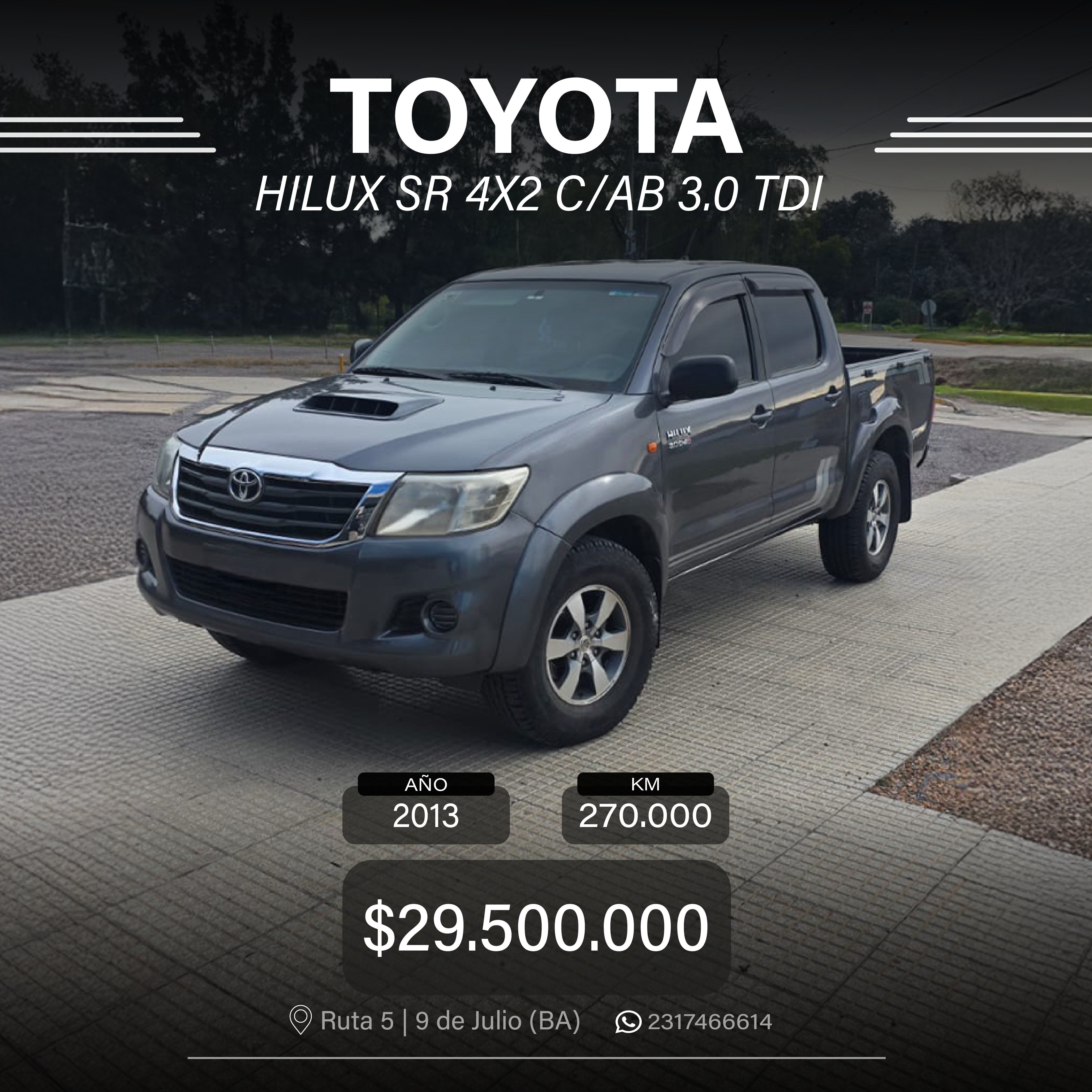 TOYOTA HILUX SR 4X2 C/AB 3.0 TDI