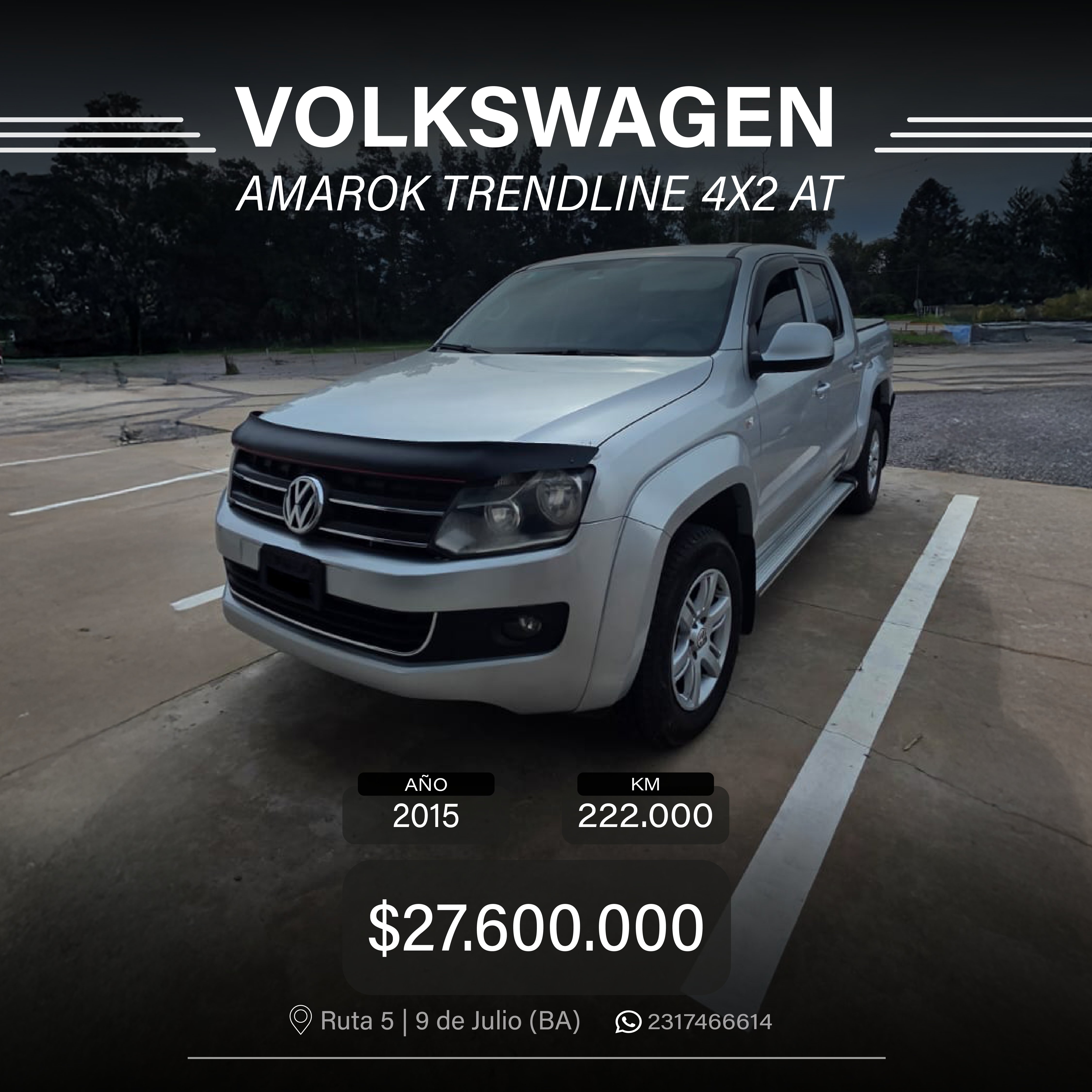 VOLKSWAGEN AMAROK TRENDLINE 4X2 AT