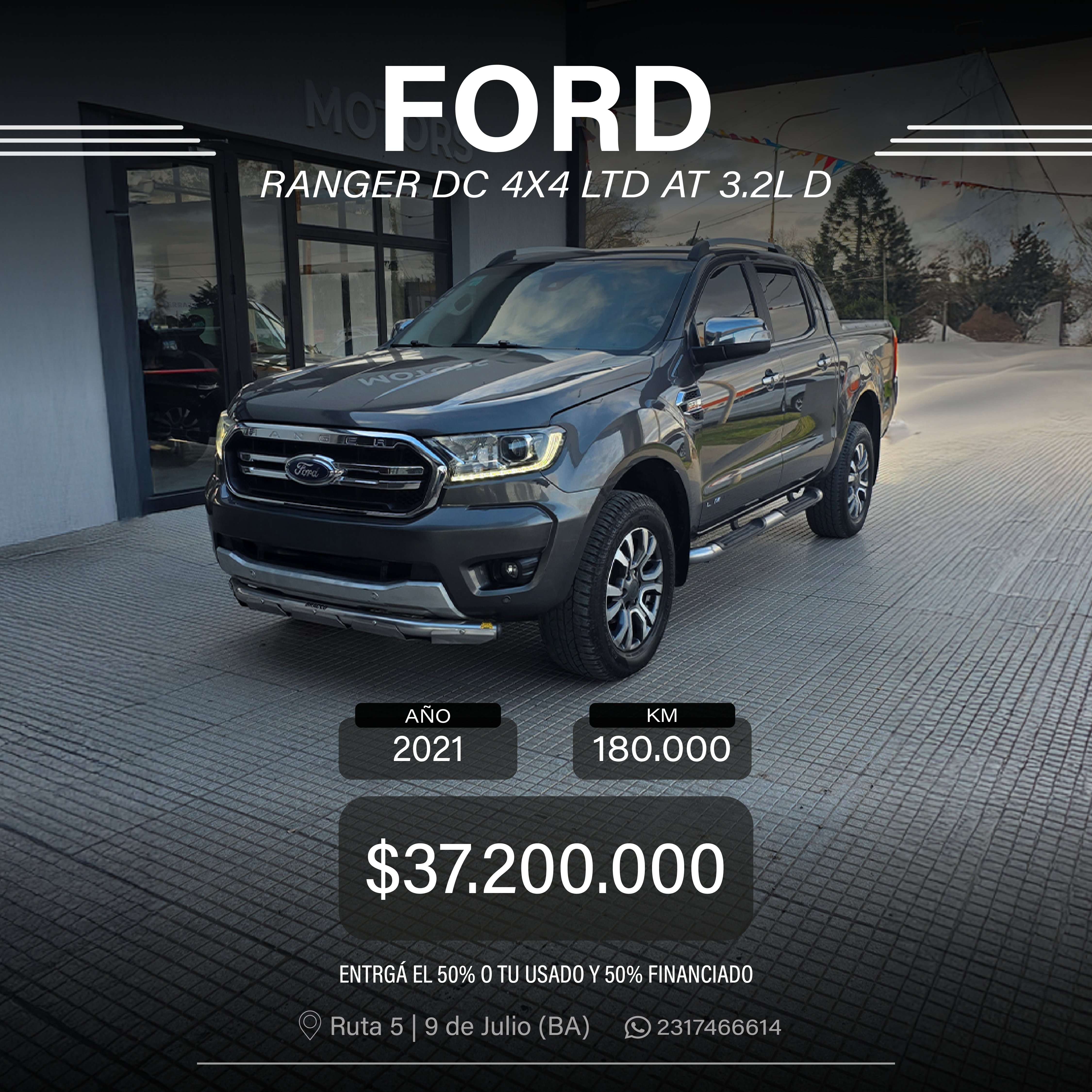 FORD RANGER DC 4X4 LTD AT 3.2L D