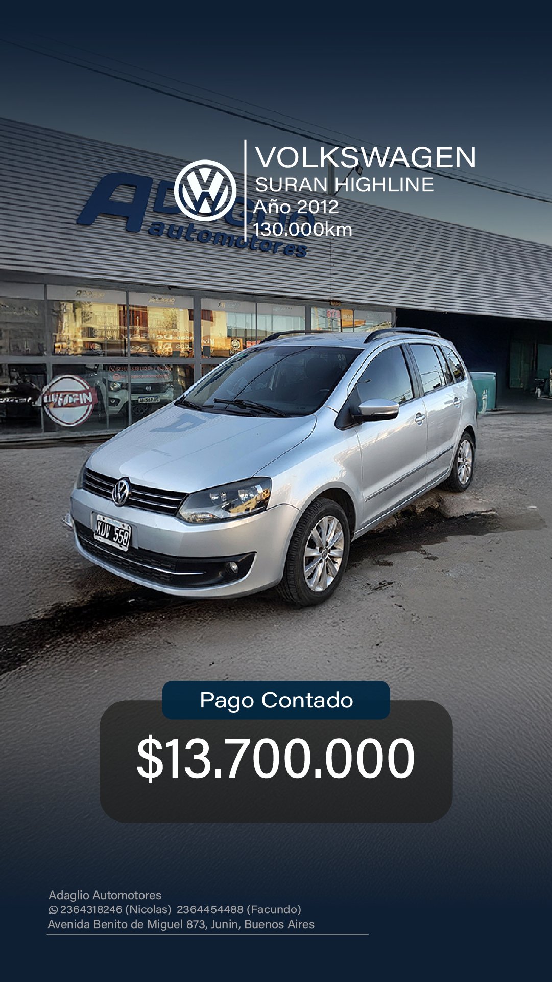 Miniatura 3 de VOLKSWAGEN SURAN HIGHLINE 2012