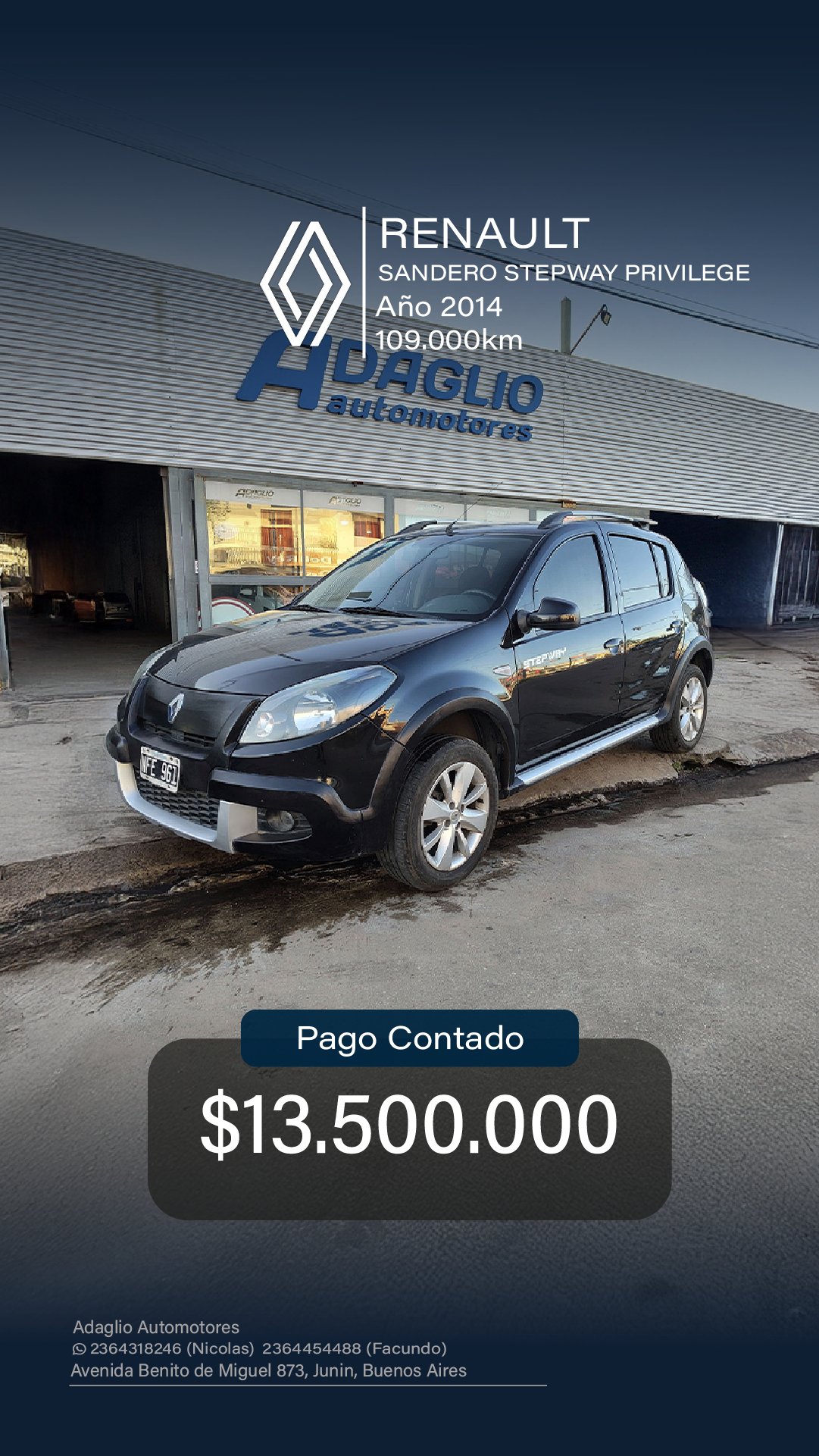 Miniatura 3 de RENAULT SANDERO STEPWAY PRIVILEGE 2014