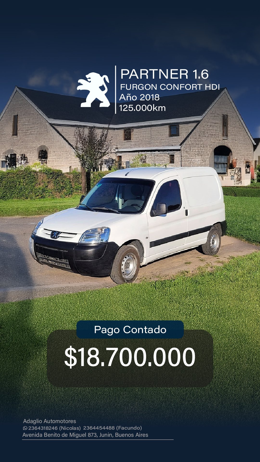 Miniatura 3 de PEUGEOT PARTNER 1.6 FURGON COMFORT HDI 2018