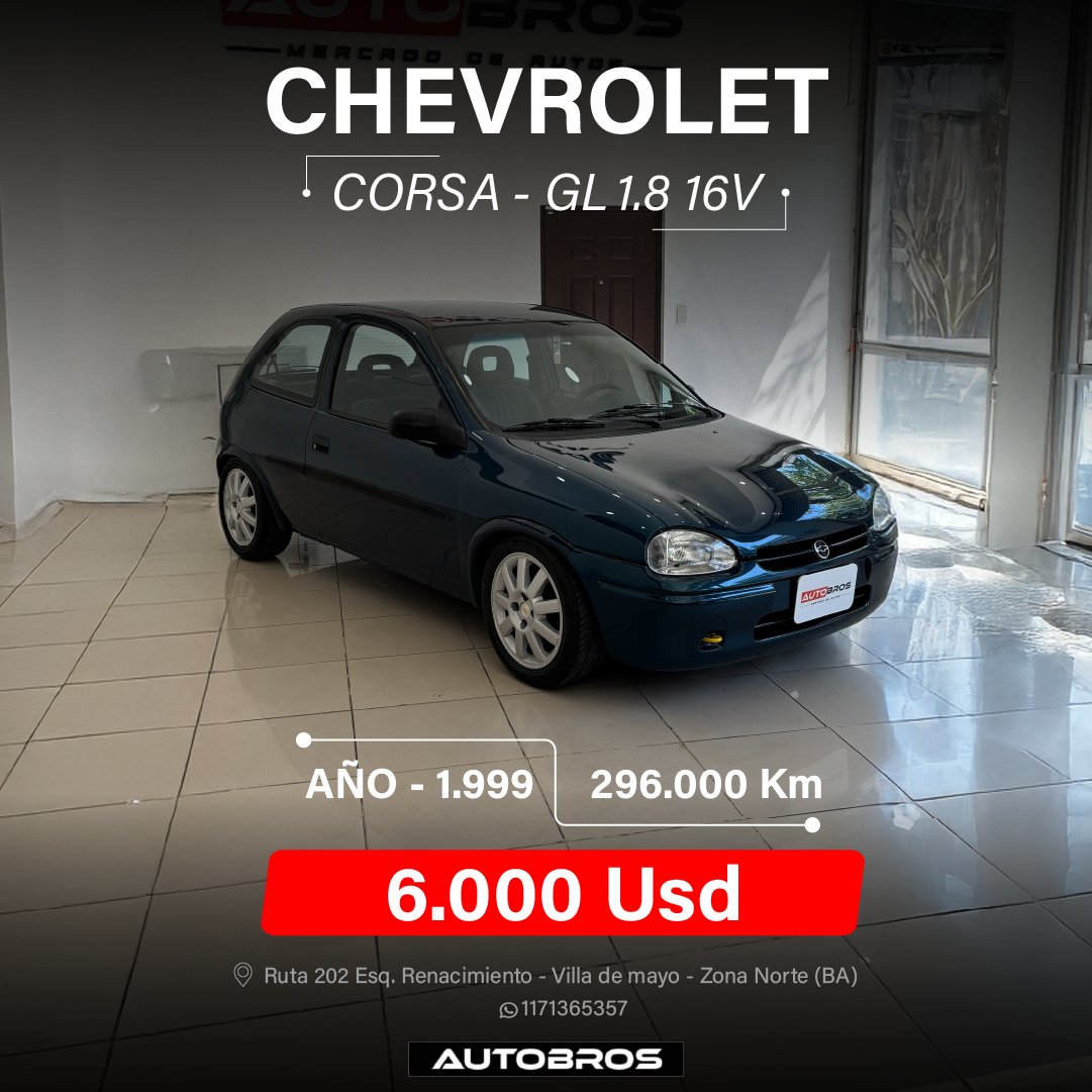 CHEVROLET CORSA GL 1.8 16V