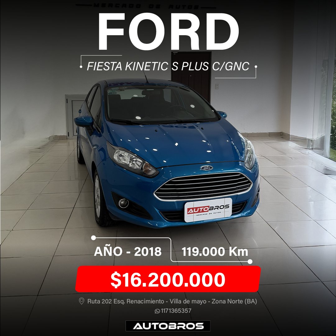 FORD FIESTA KINETIC S PLUS C/GNC