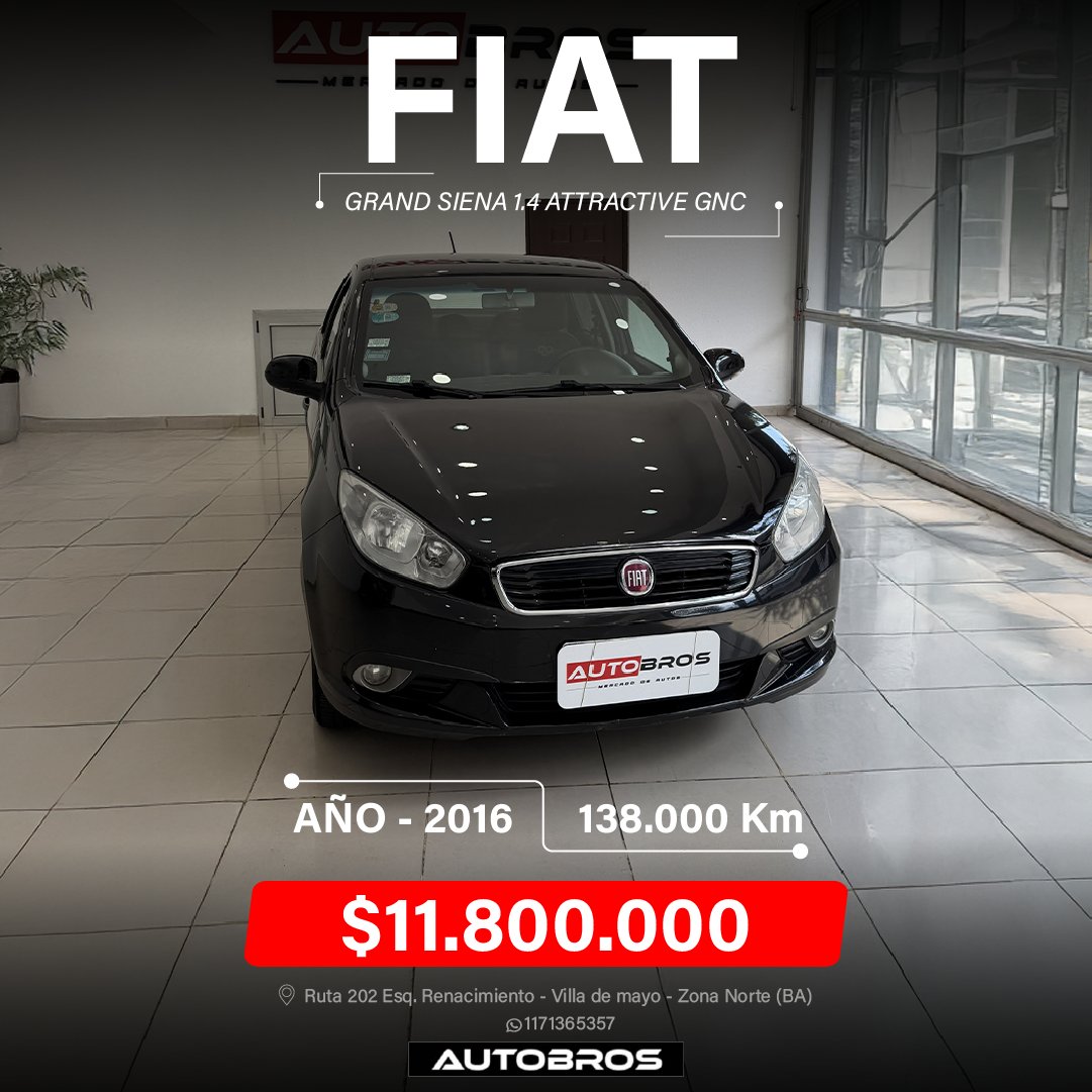 FIAT GRAND SIENA 1.4 ATTRACTIVE GNC