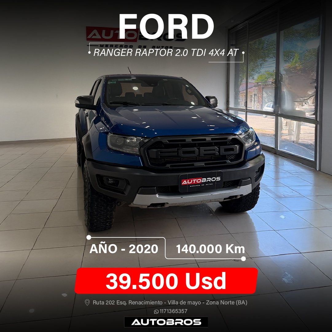 FORD RANGER RAPTOR 2.0 TDI 4X4 AT