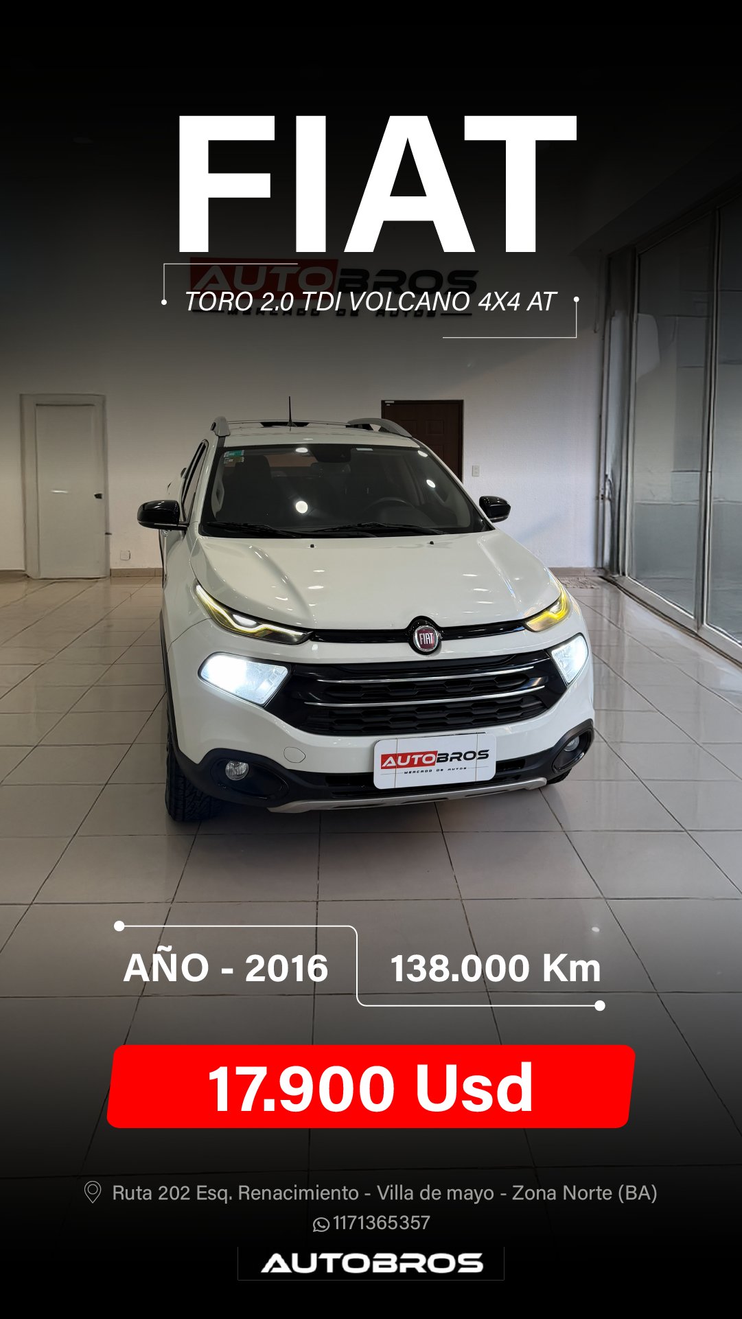 Miniatura 3 de FIAT TORO 2.0 VOLCANO 2016