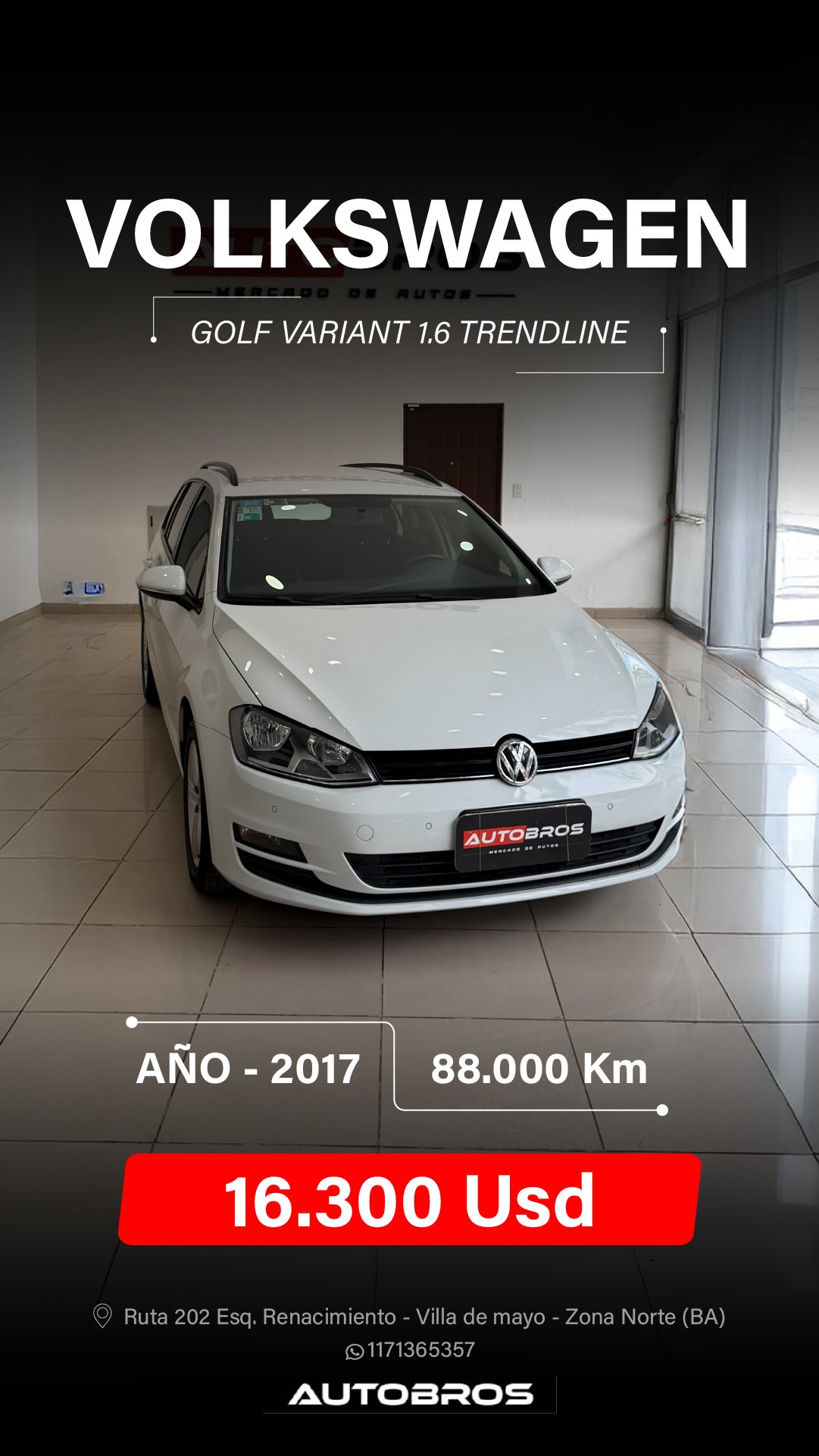 Miniatura 3 de VOLKSWAGEN GOLF VARIANT 1.6 TRENDLINE 2017