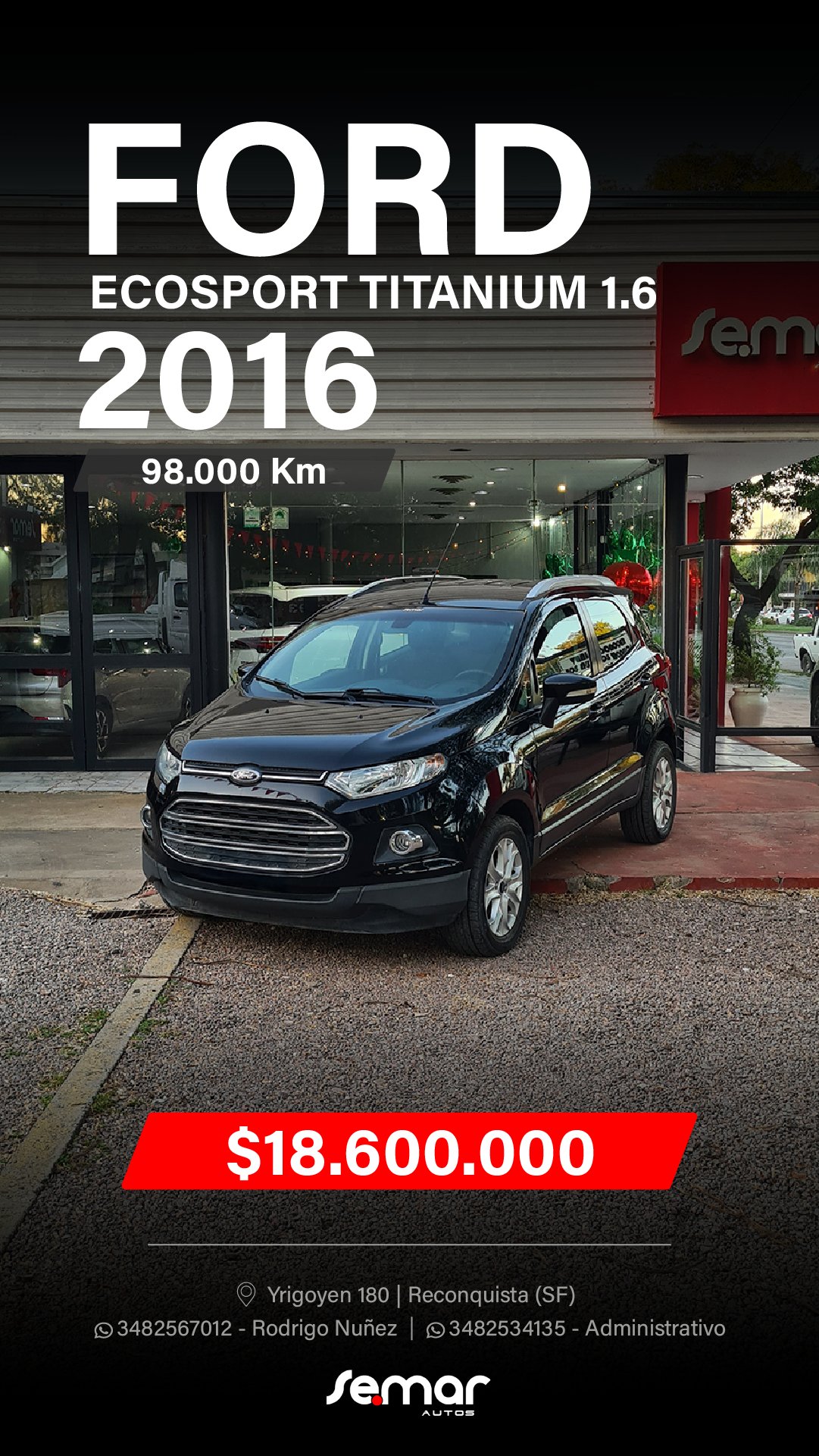 Miniatura 3 de FORD ECOSPORT TITANIUM 1.6 2016