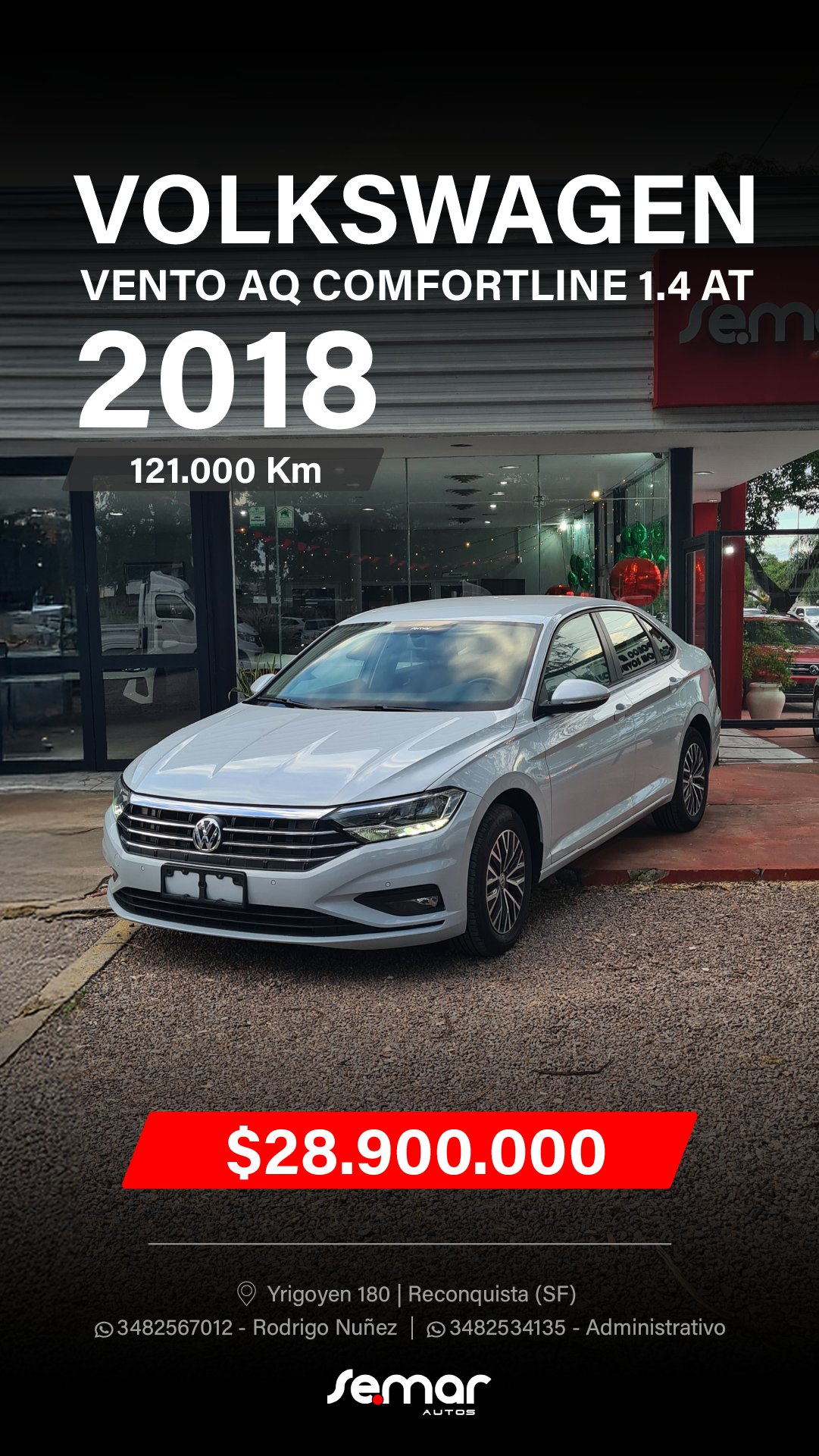 Miniatura 3 de VOLKSWAGEN VENTO AQ COMFORTLINE 1.4 2018