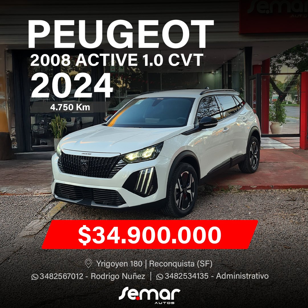 PEUGEOT 2008 ACTIVE 1.0 CVT