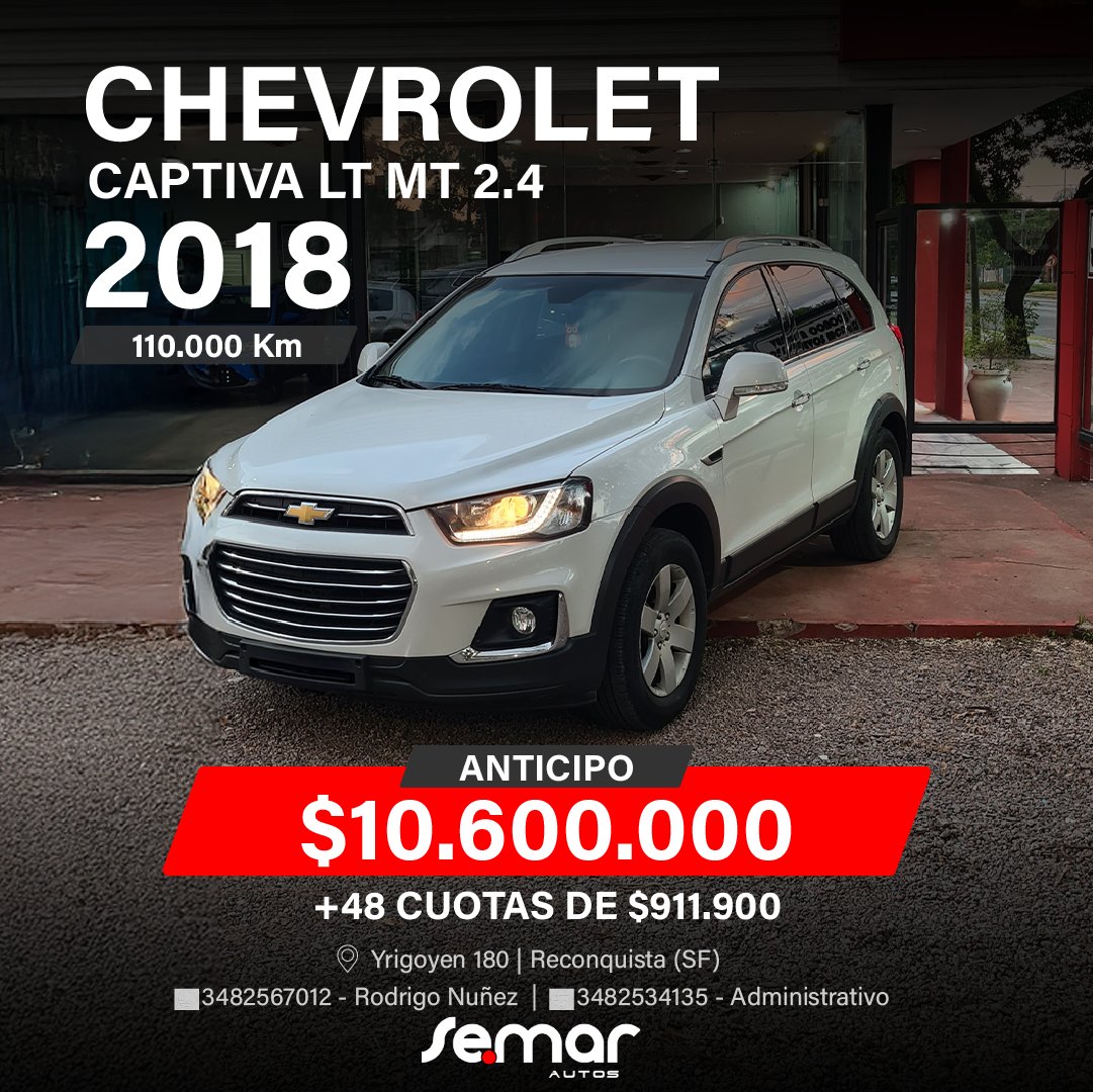 CHEVROLET CAPTIVA LT MT 2.4