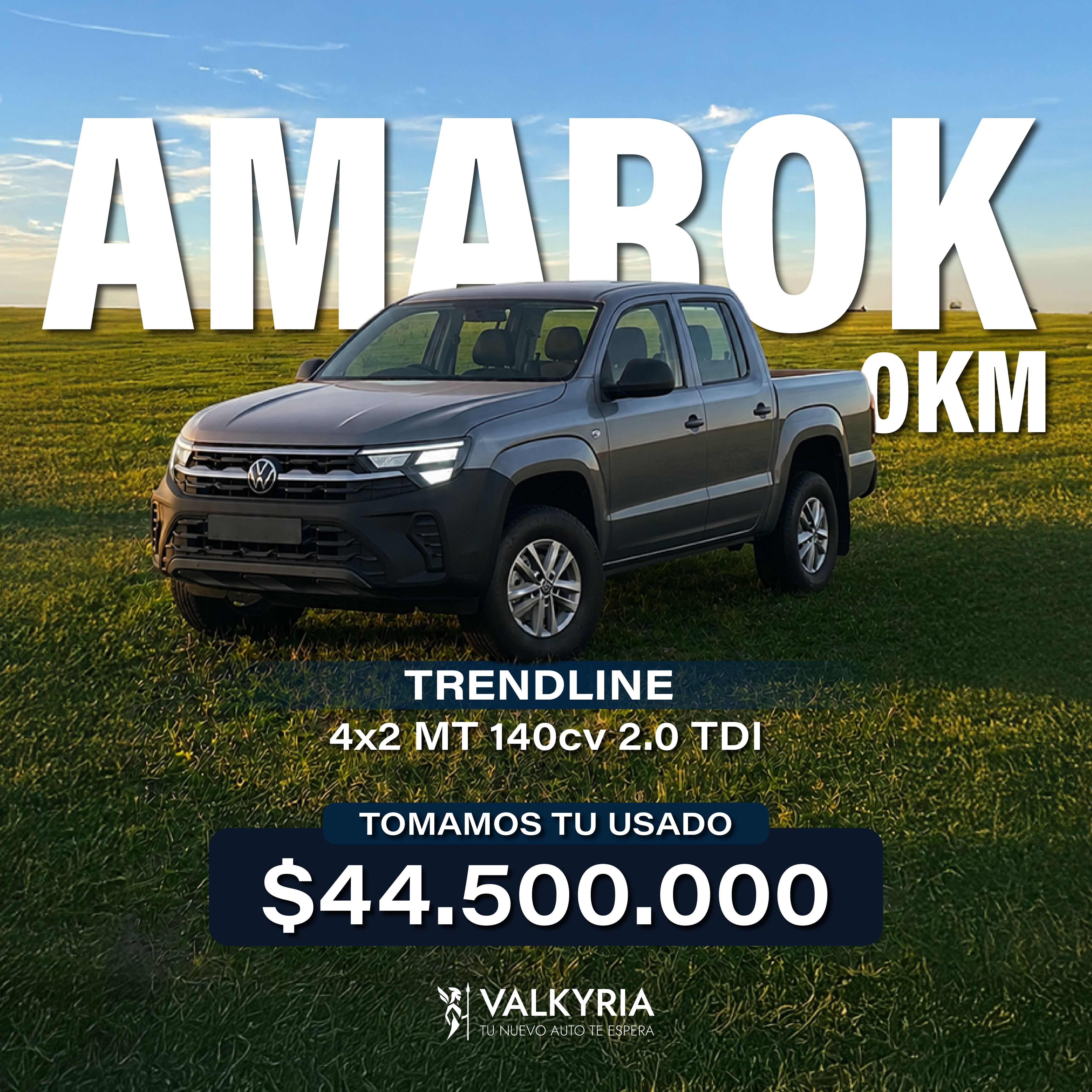 VOLKSWAGEN AMAROK TRENDLINE 4X2 MT 2.0 TDI 140CV