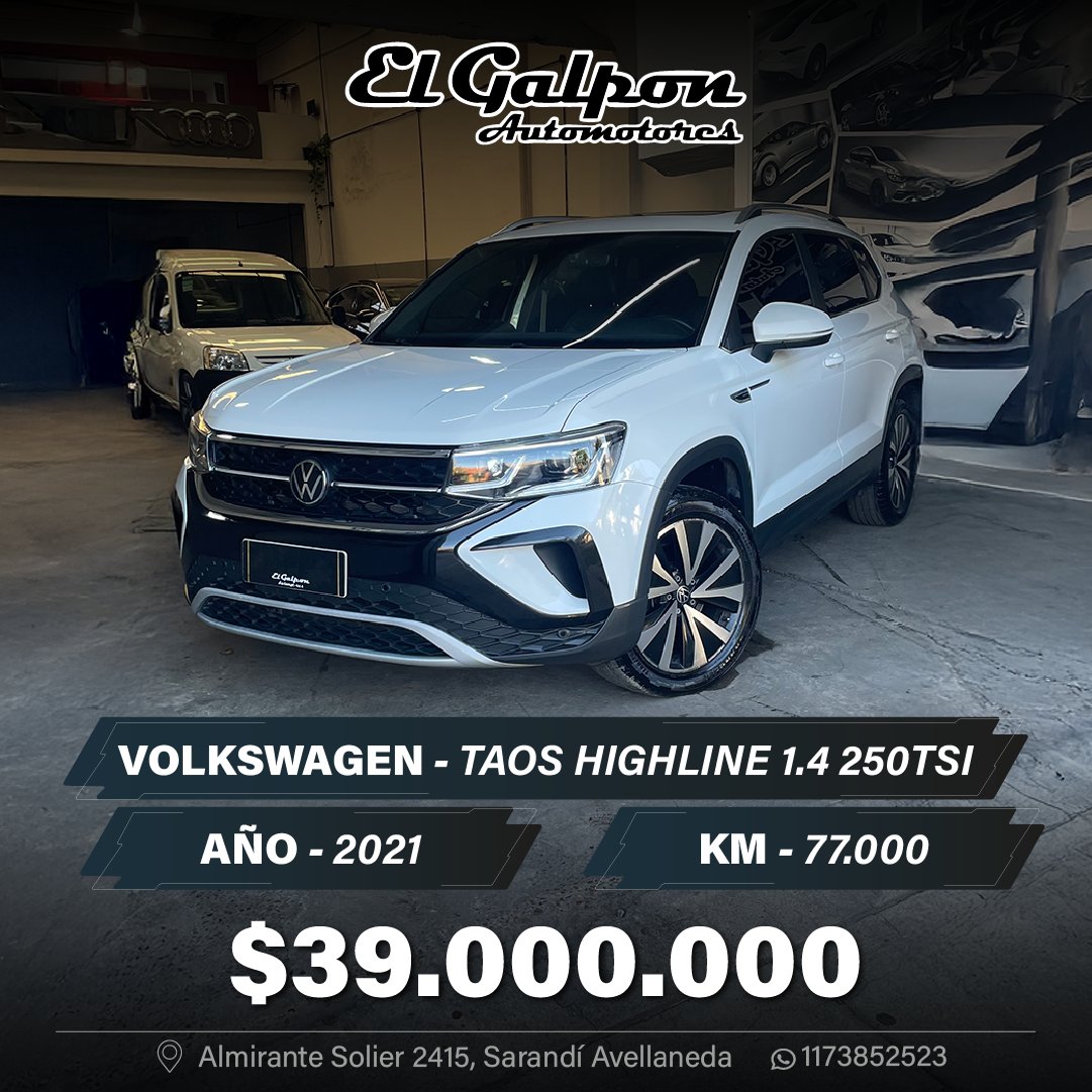 VOLKSWAGEN TAOS HIGHLINE 1.4 250TSI