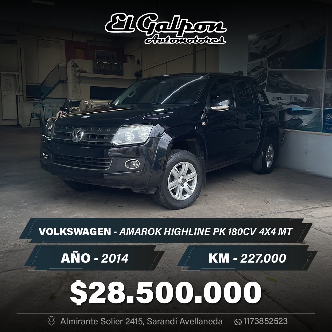 VOLKSWAGEN AMAROK HIGHLINE PK 180CV 4X4 MT