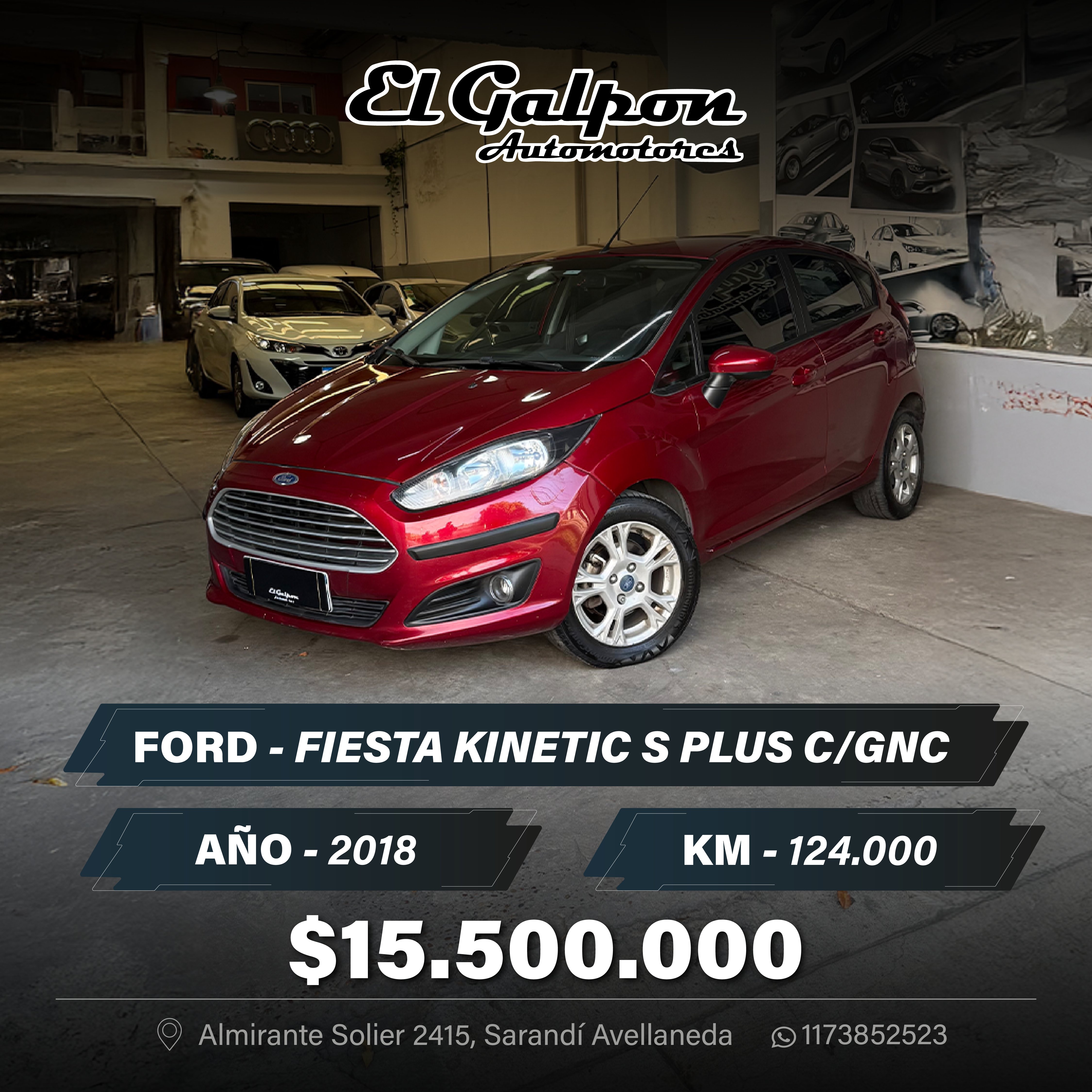 FORD FIESTA KINETIC S PLUS C/GNC