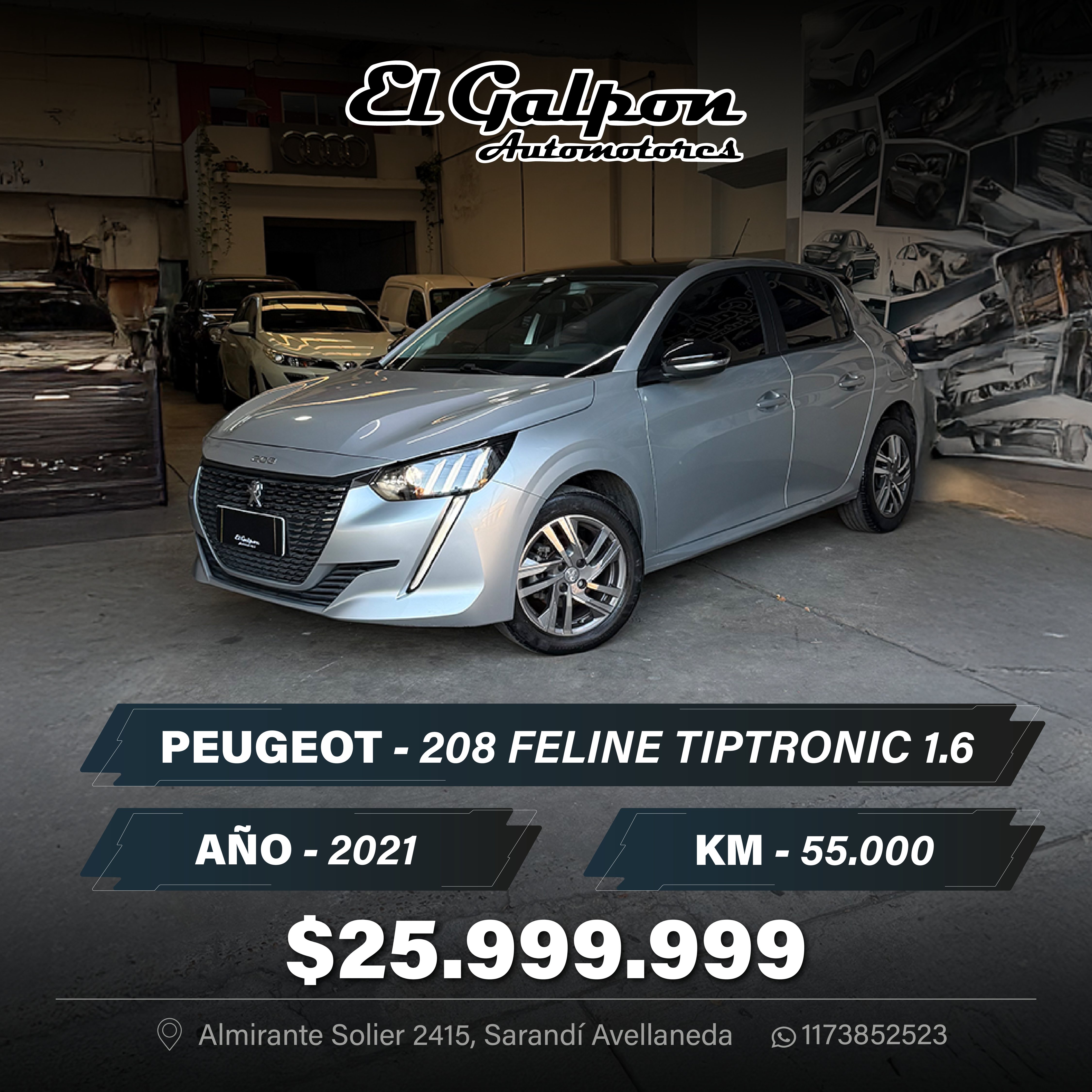 PEUGEOT 208 FELINE TIPTRONIC 1.6