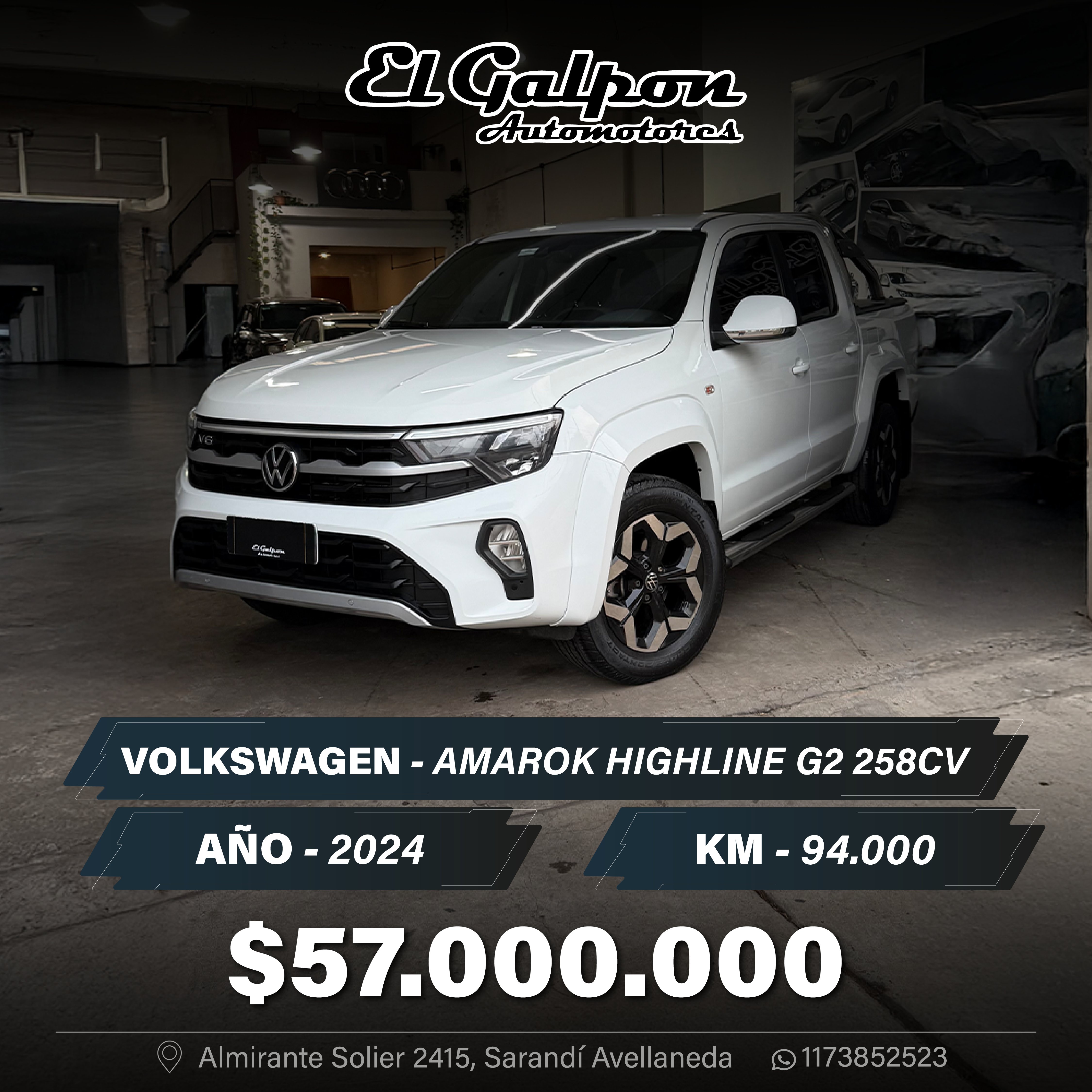 VOLKSWAGEN AMAROK HIGHLINE G2 258CV