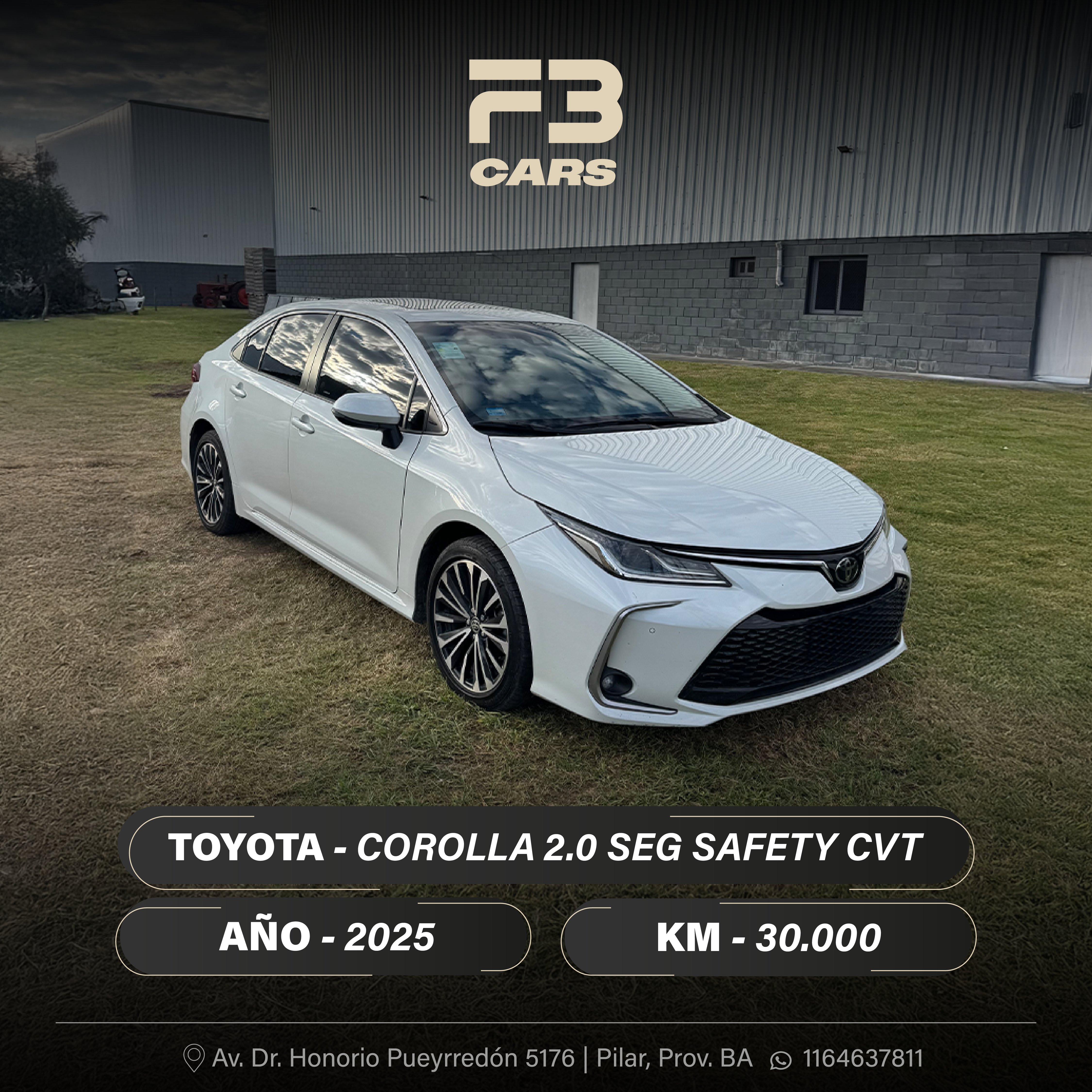 TOYOTA COROLLA 2.0 SEG SAFETY CVT