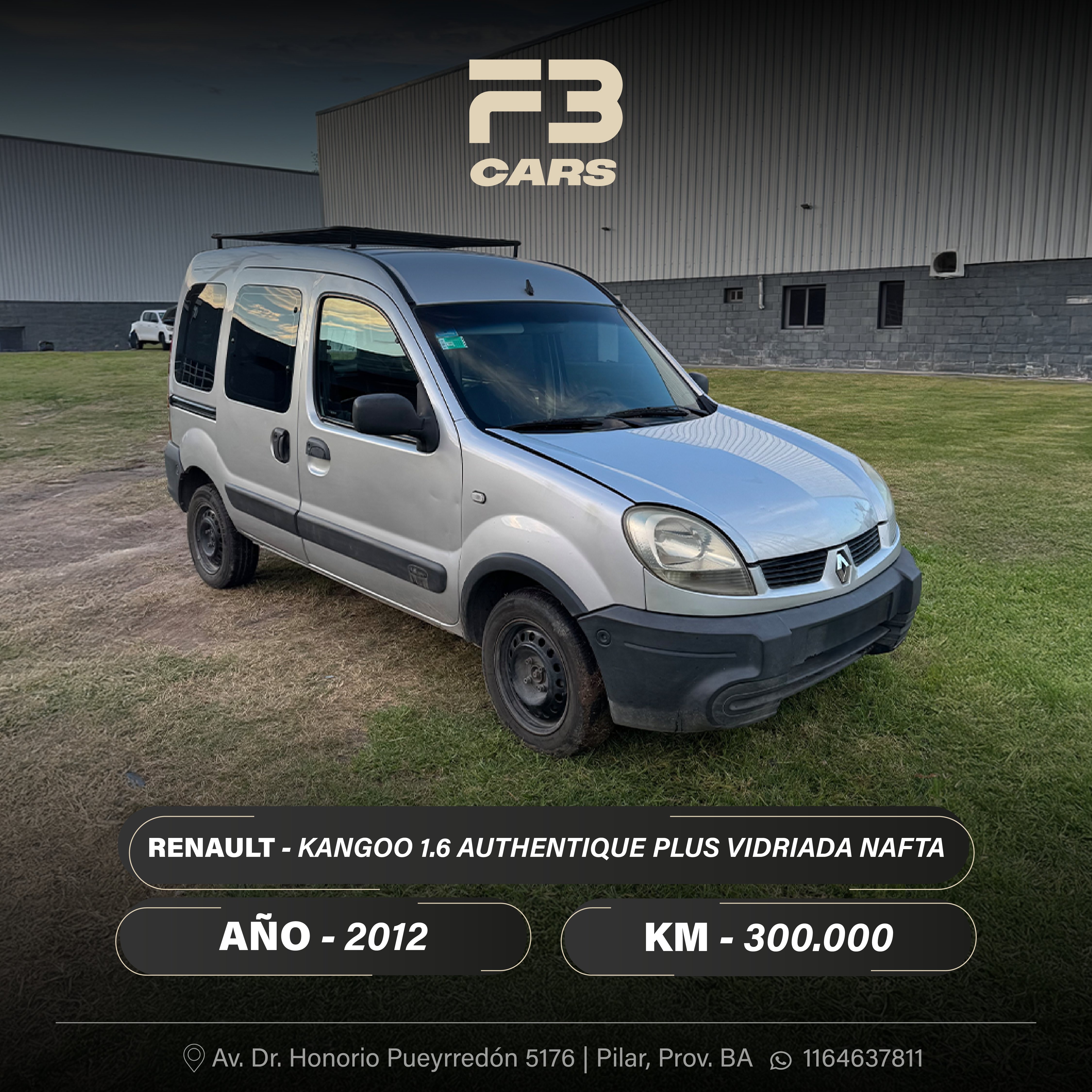 RENAULT KANGOO 1.6 AUTHENTIQUE PLUS VIDRIADA NAFTA