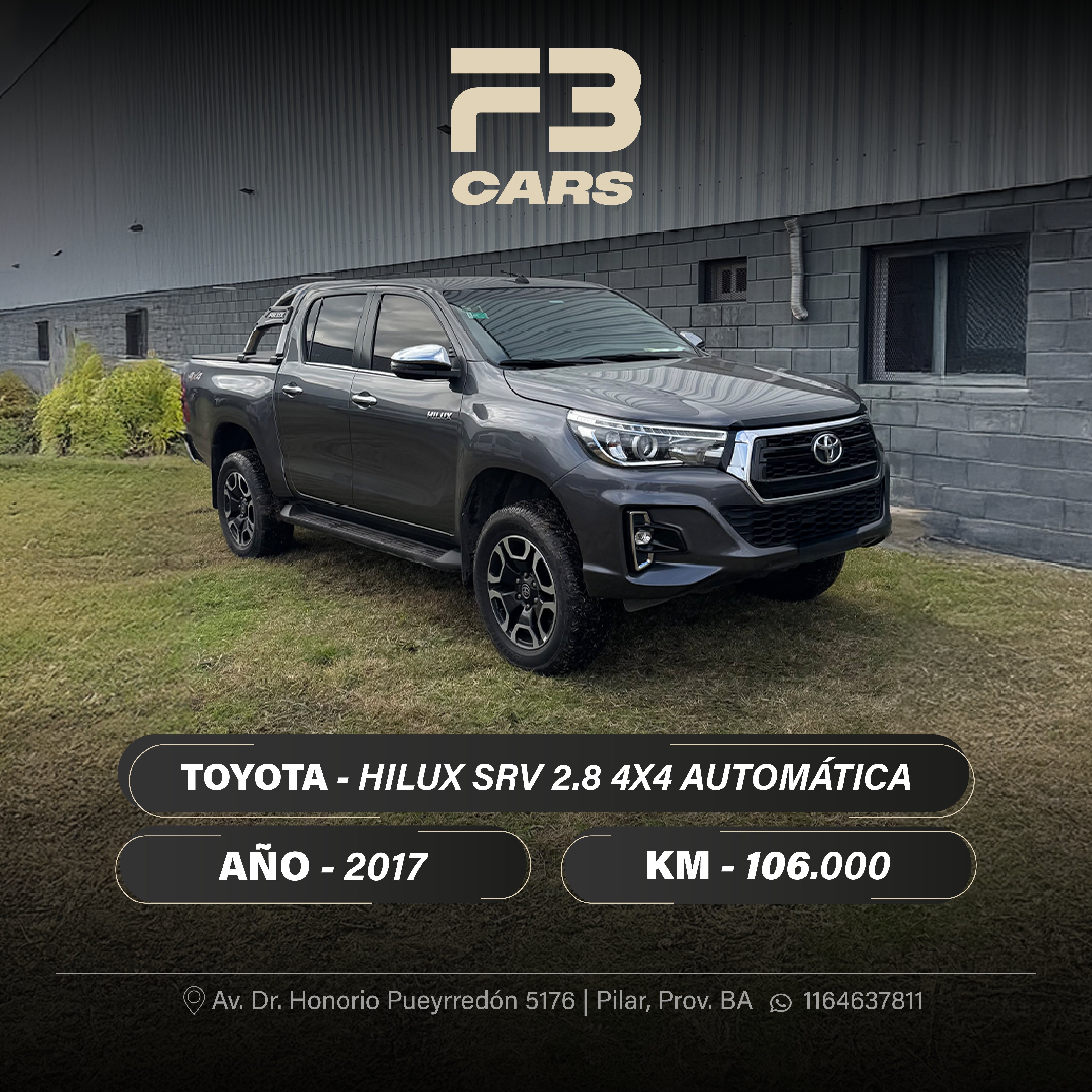 TOYOTA HILUX SRV 2.8 4X4 AUTOMÁTICA
