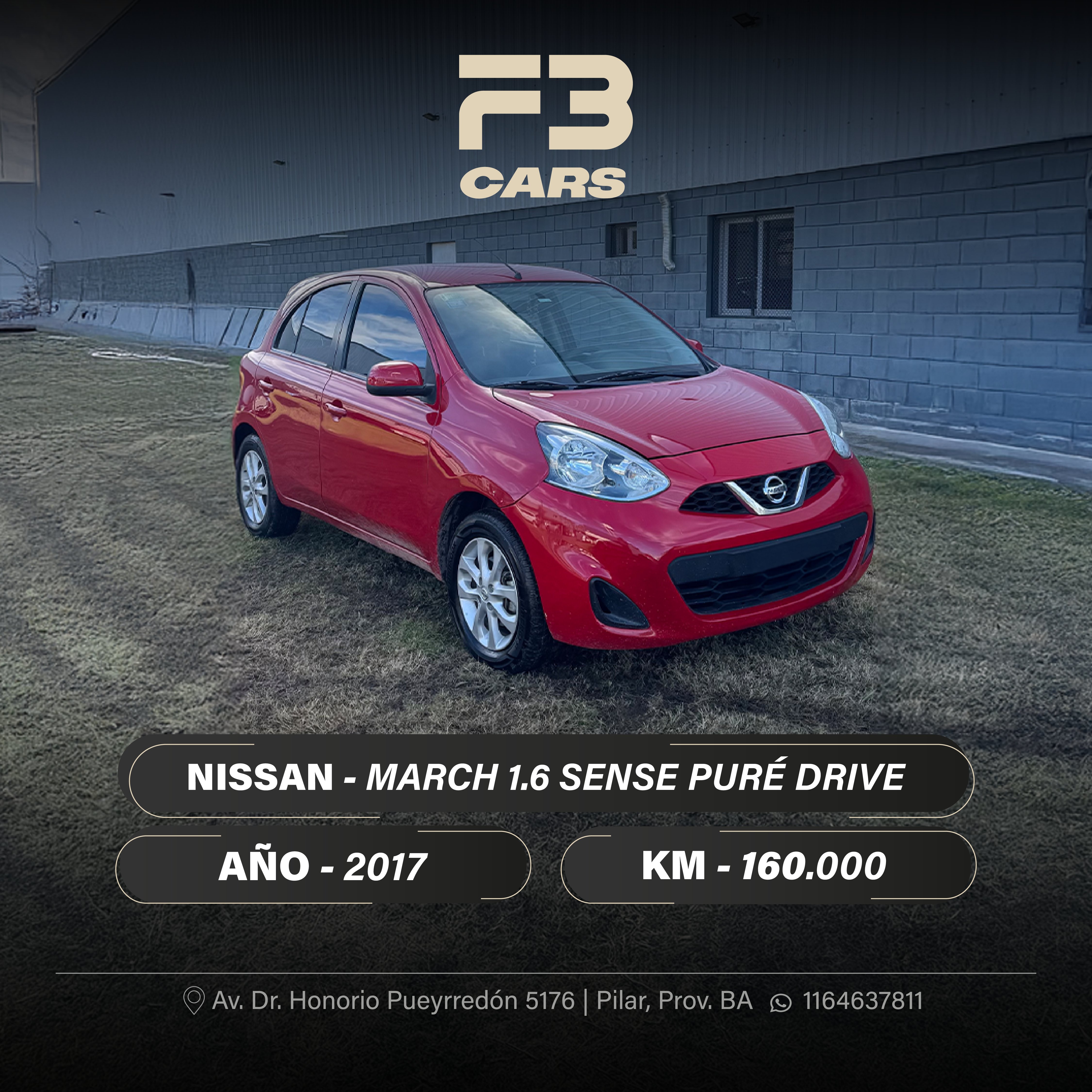 NISSAN MARCH 1.6 SENSE PURÉ DRIVE