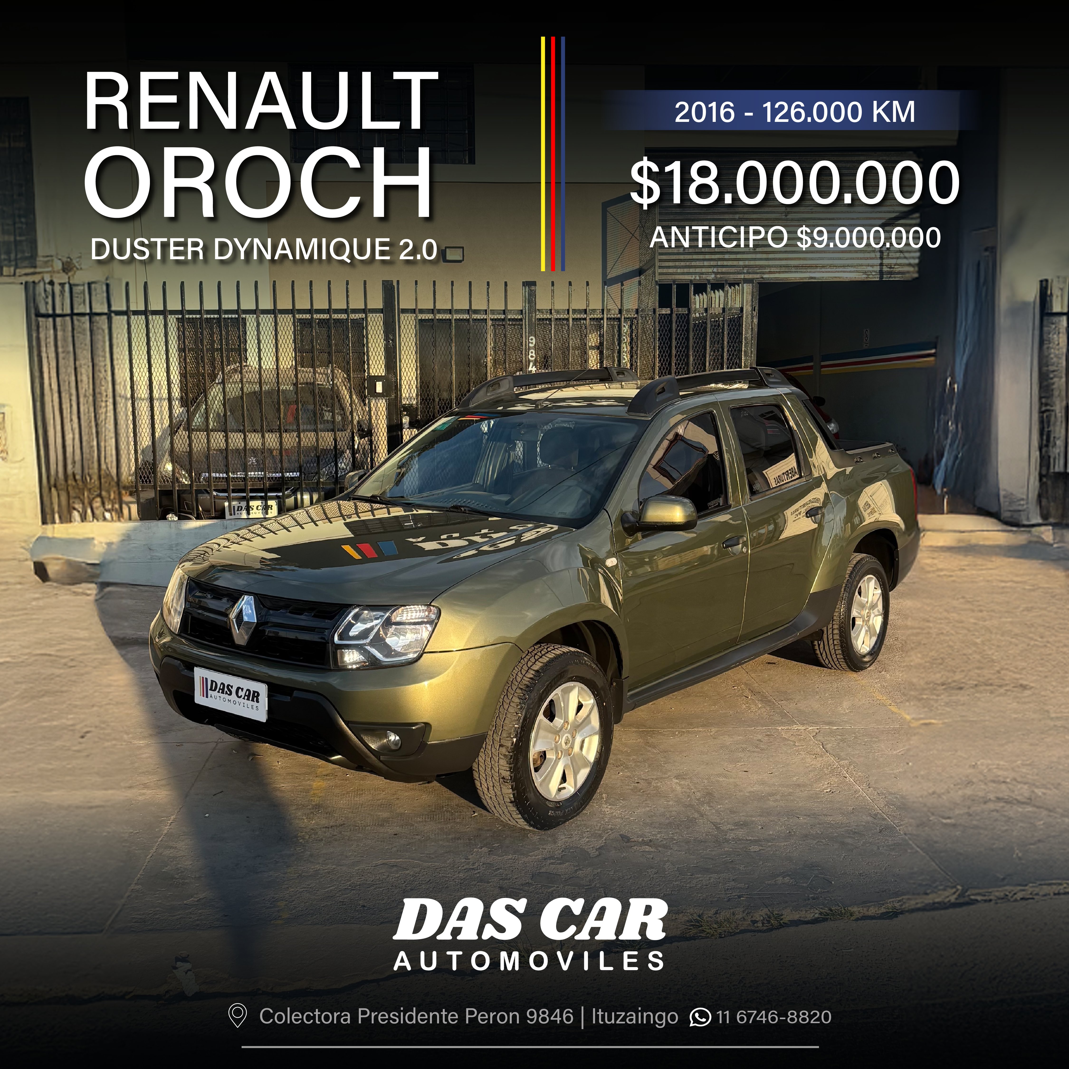 RENAULT OROCH DUSTER DYNAMIQUE 2.0