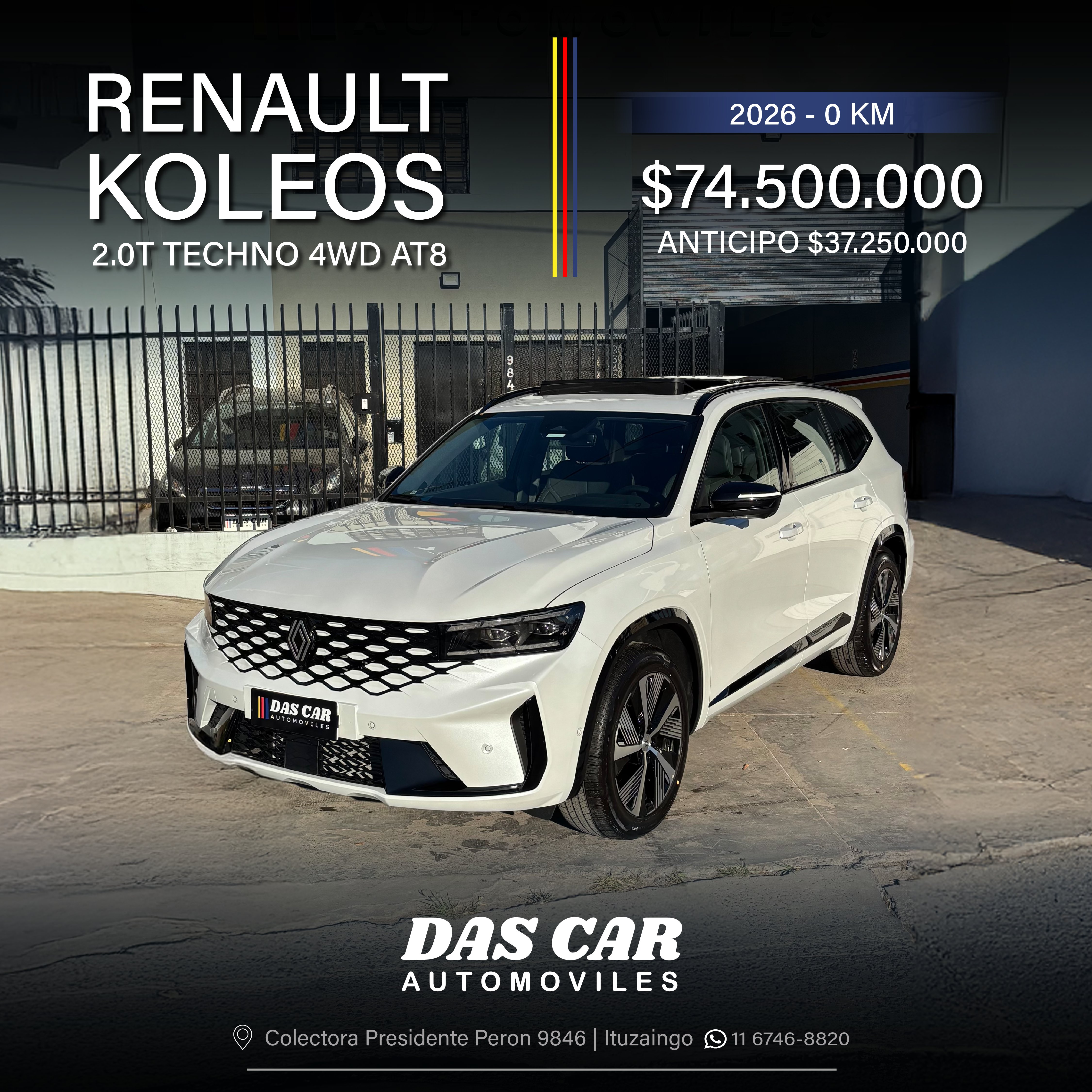 RENAULT KOLEOS 2.0T TECHNO 4WD AT8