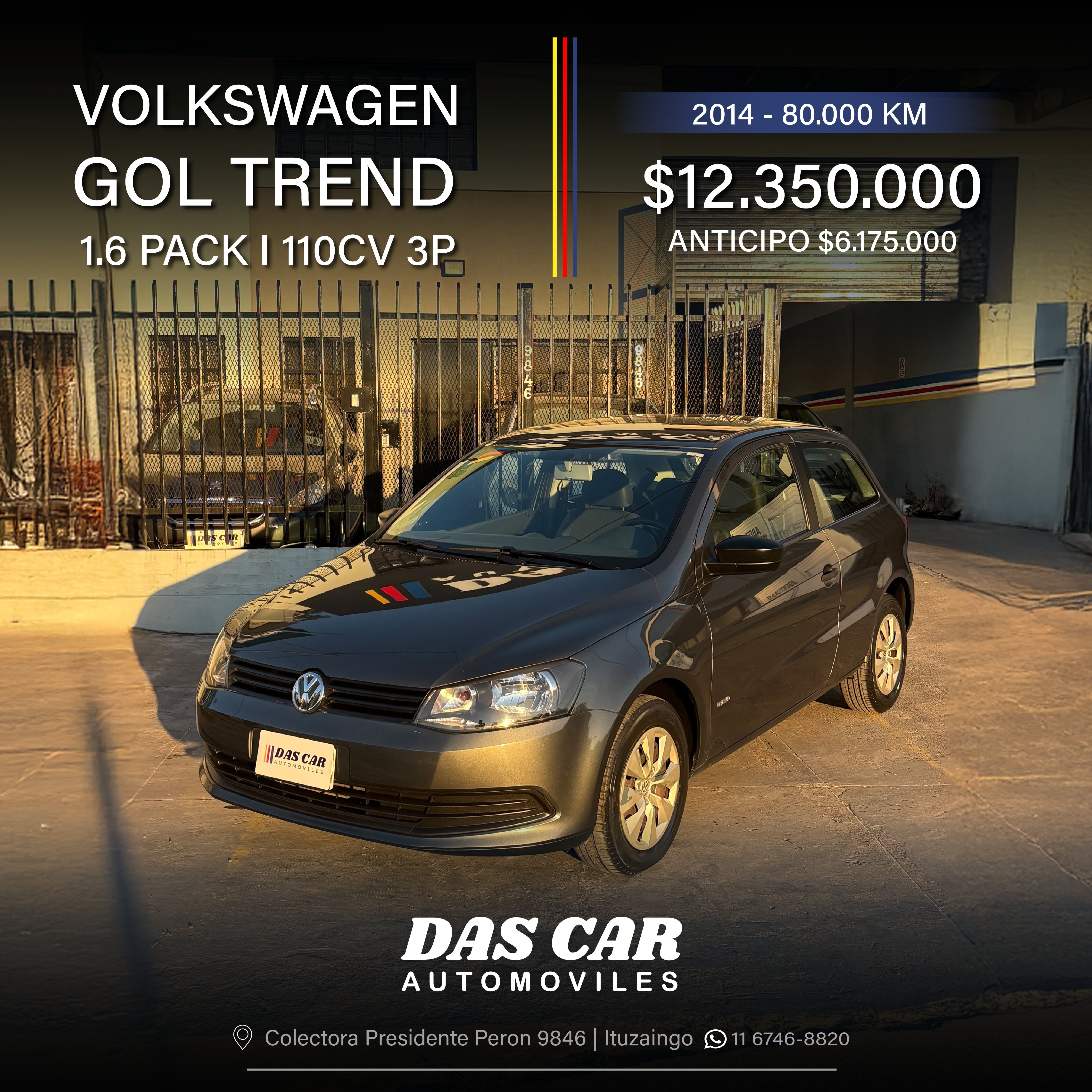 VOLKSWAGEN GOL TREND TREND 1.6 PACK I 101CV 3P