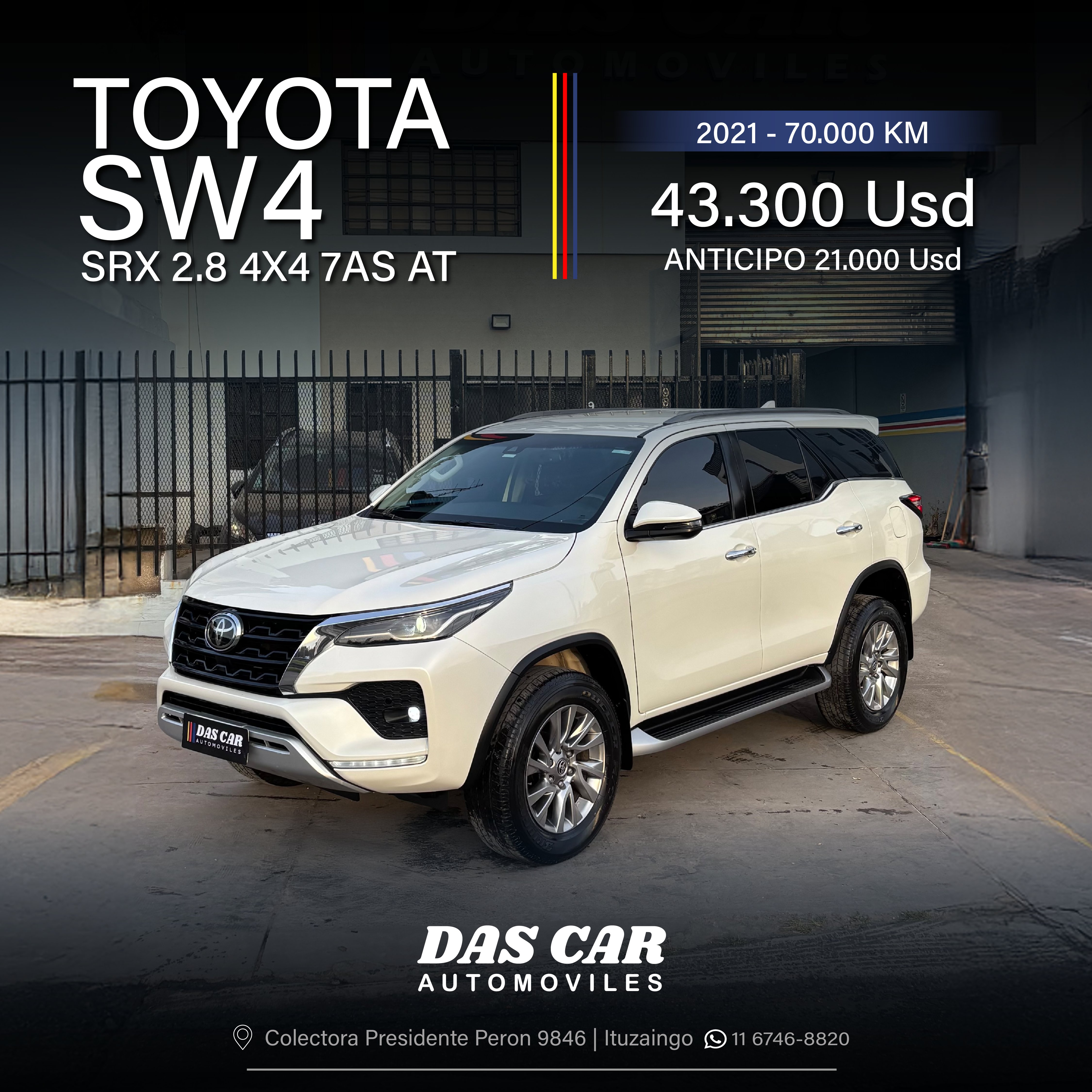 TOYOTA SW4 SRX 2.8 4X4 7AS AT