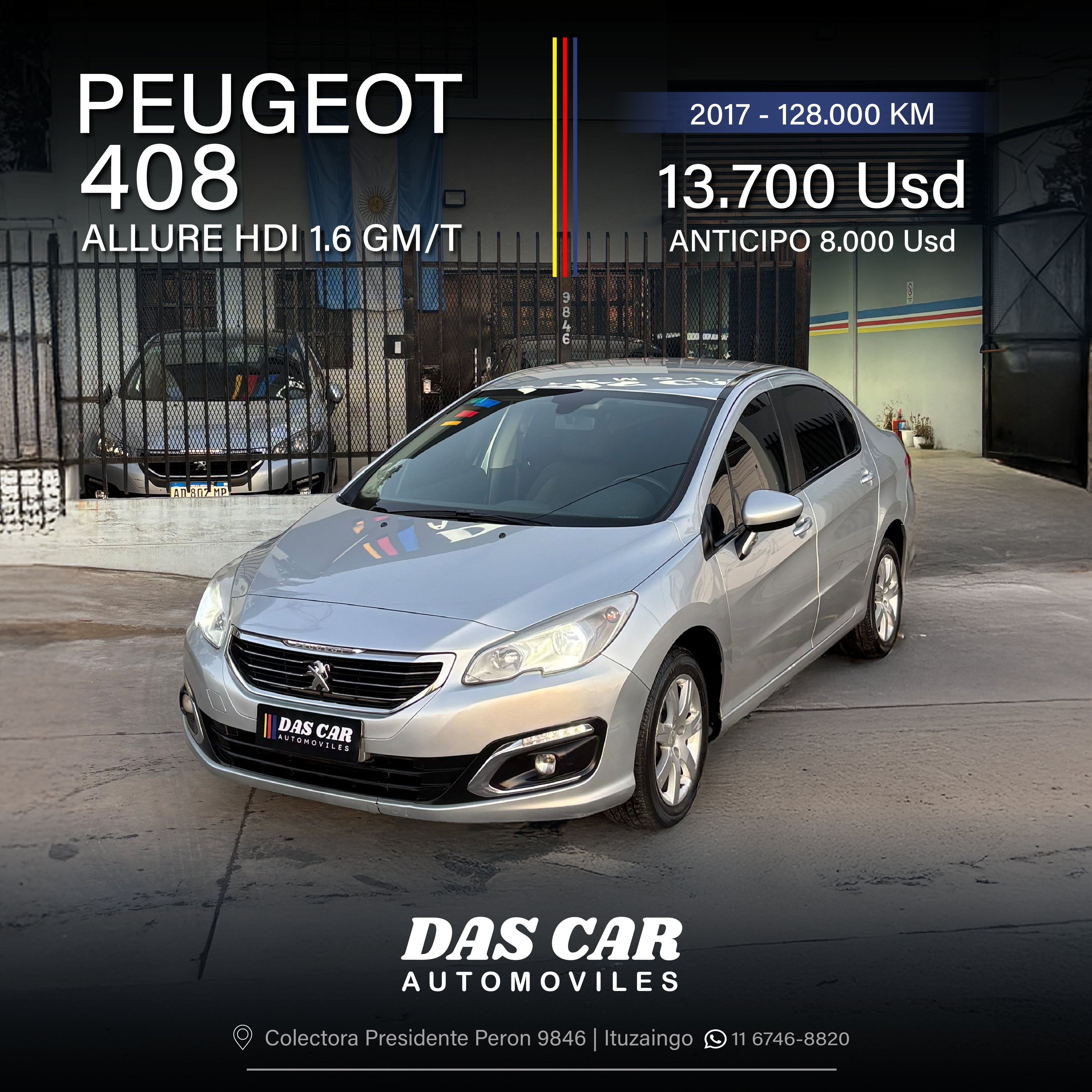 PEUGEOT 408 ALLURE HDI 1.6 6M/T