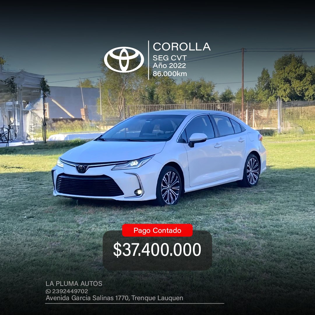 TOYOTA COROLLA SEG CVT