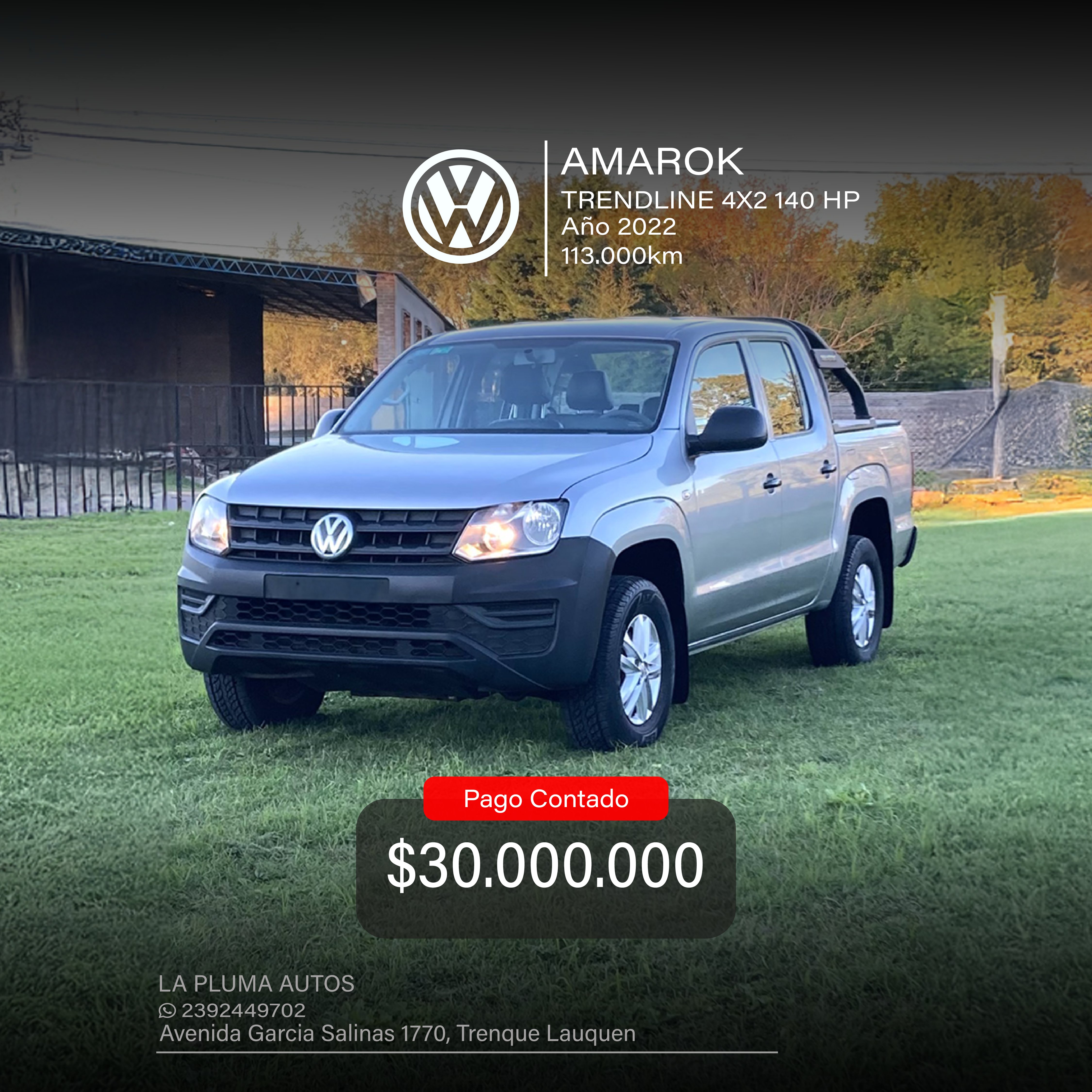 VOLKSWAGEN AMAROK TRENDLINE 4X2 140 HP