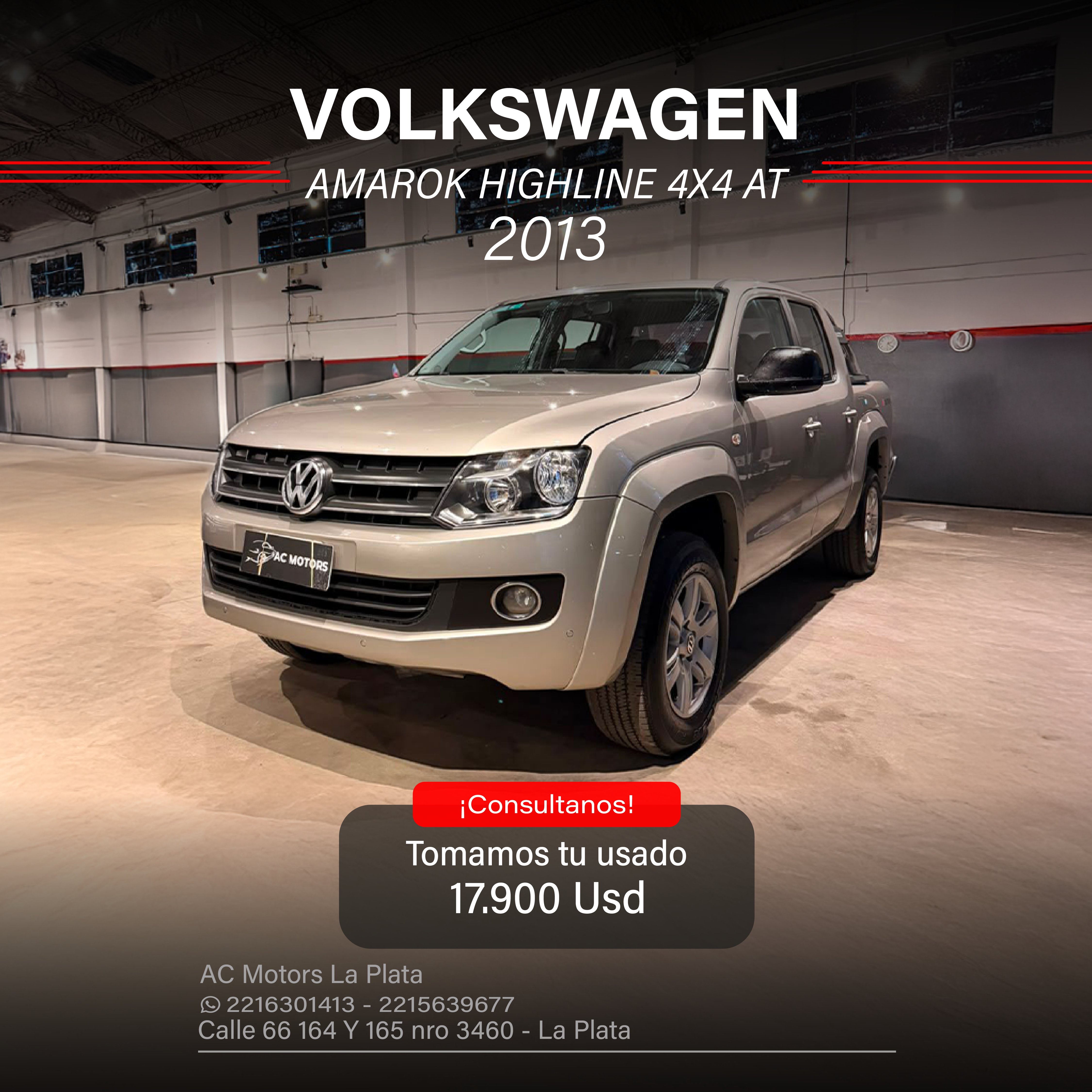 VOLKSWAGEN AMAROK HIGHLINE 4X4 AT
